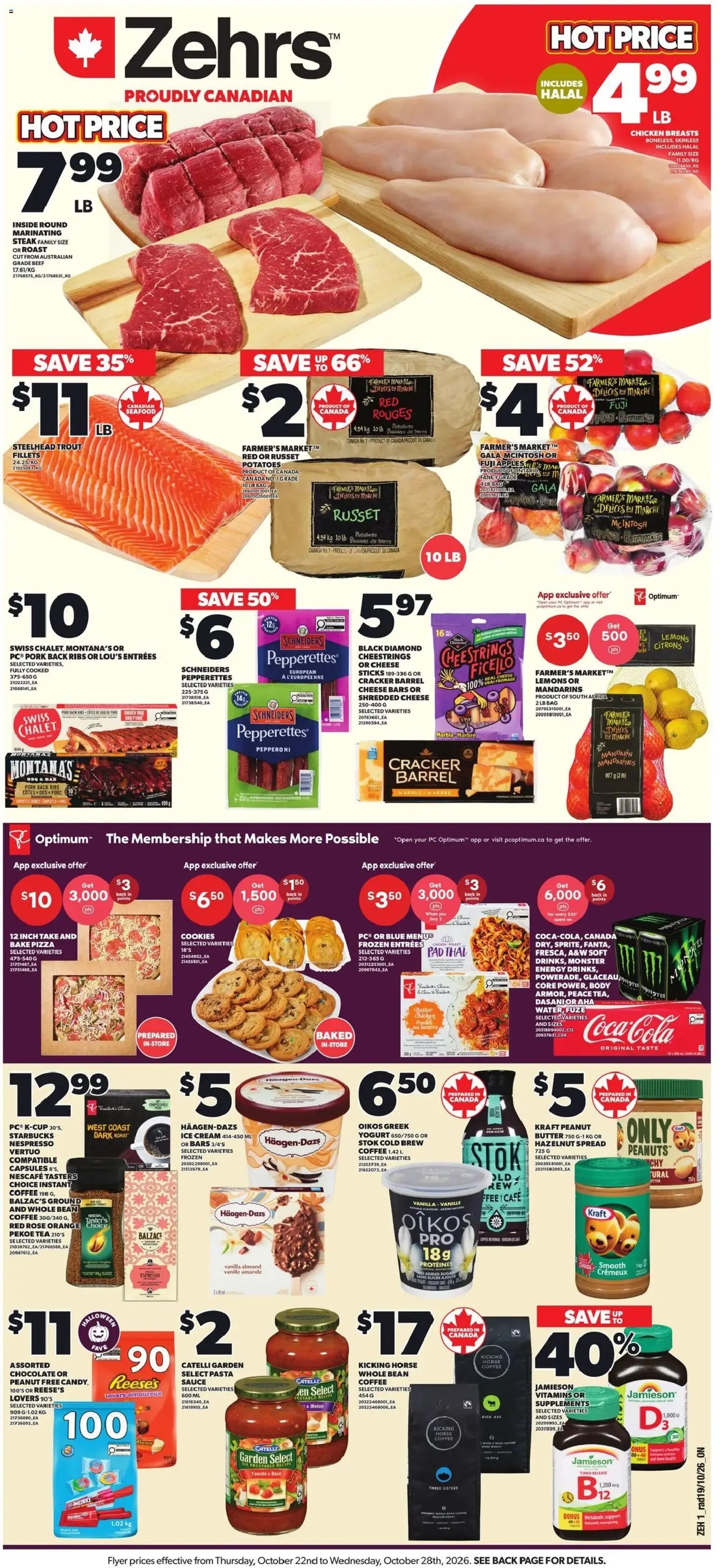 Zehrs weekly flyer / circulaire from Oct 22, 2026 > weekly specials & deals