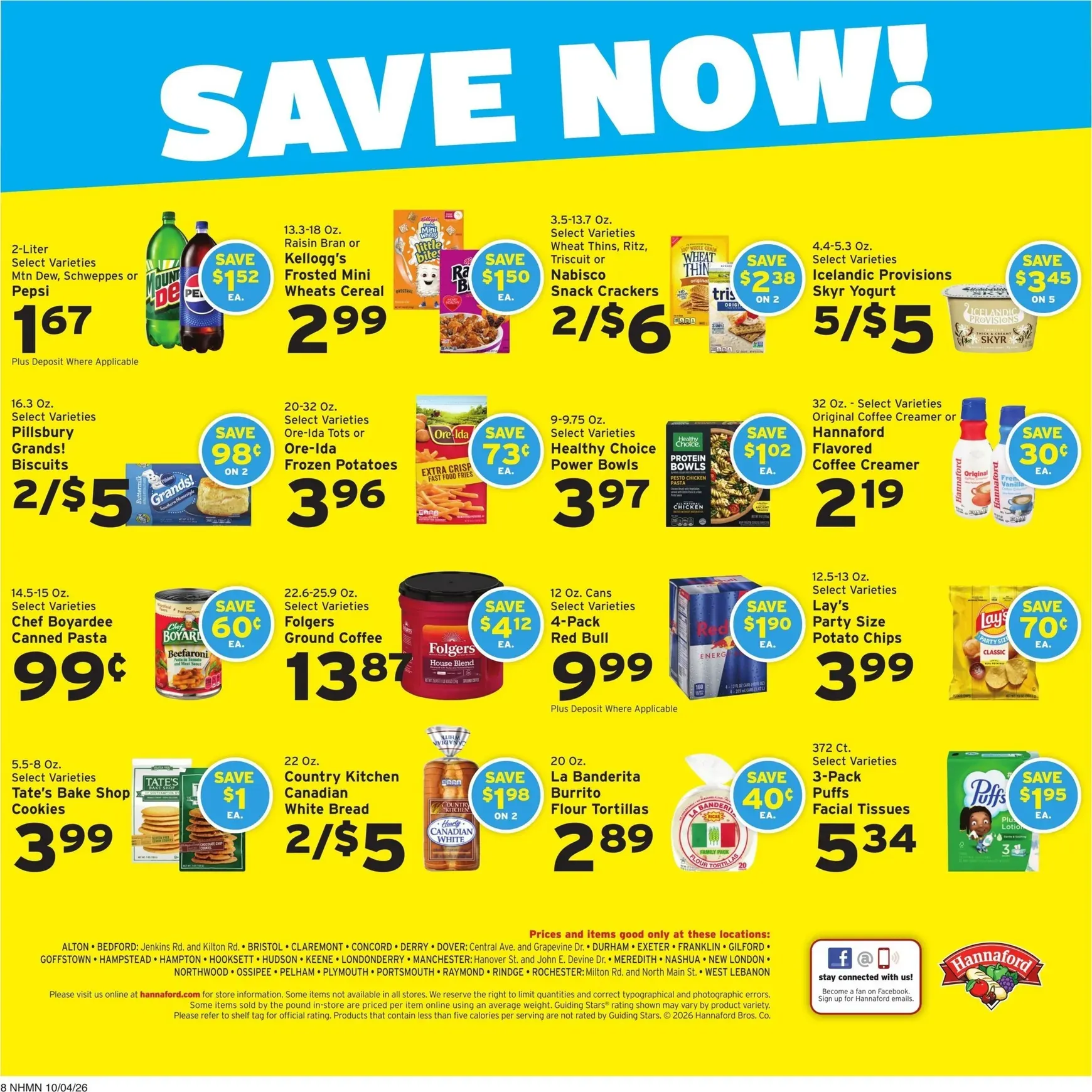 Weekly ad Current Hannaford leaflet valid from Sunday 10/04/2026 to Saturday 10/10/2026 from October 4 to October 10 2026 - Page 8