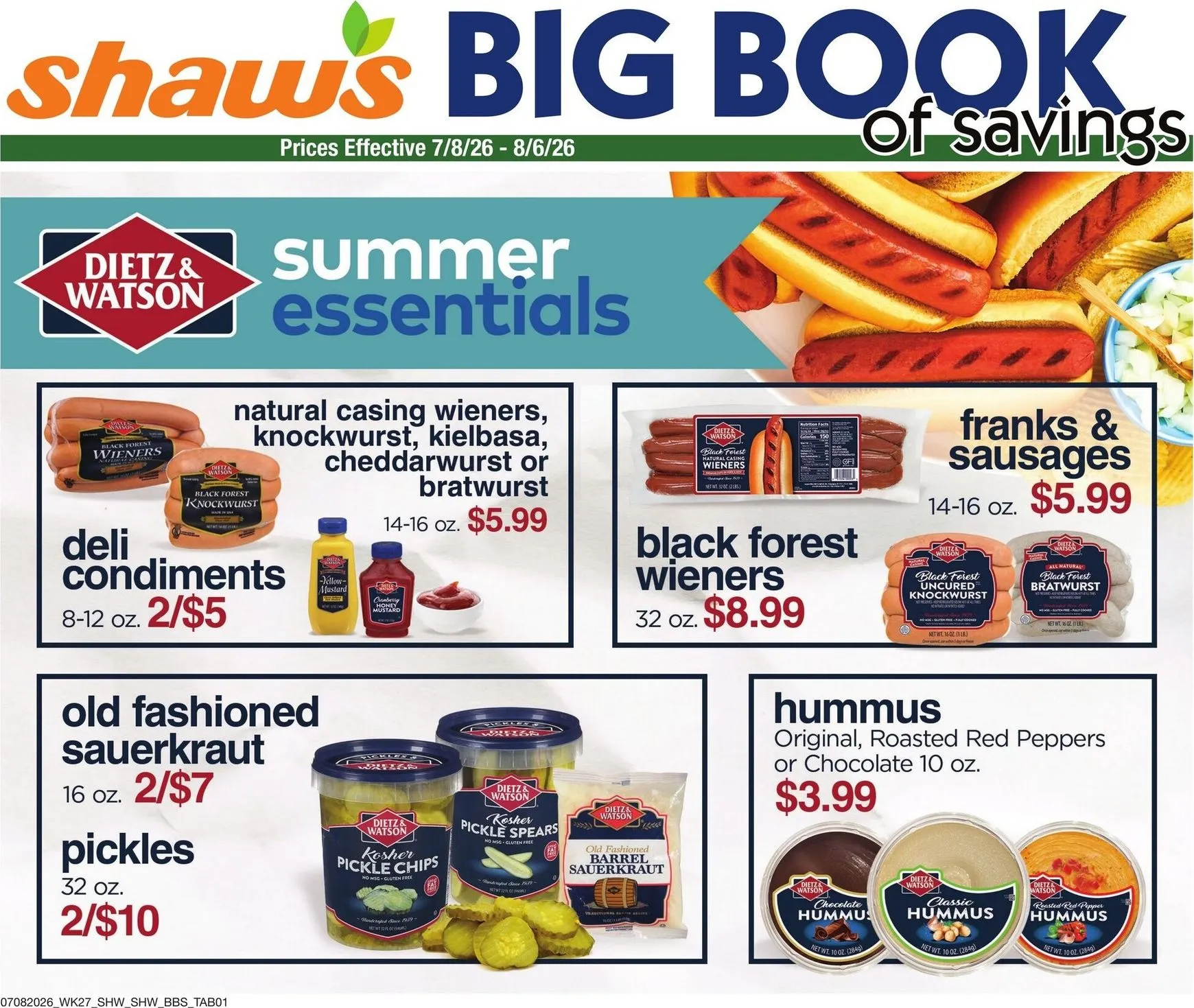 Current Shaw's - Big Book of Savings leaflet valid from Wednesday 07/08/2026 to Thursday 08/06/2026