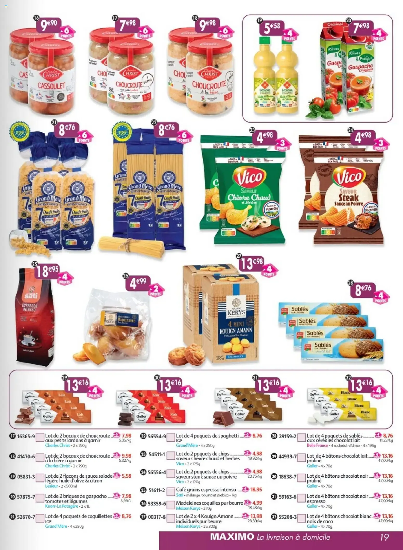 Maximo catalogue epicerie à partir du 24/08/2026 - promo en ligne du 24 août au 27 septembre 2026 - Catalogue page 19