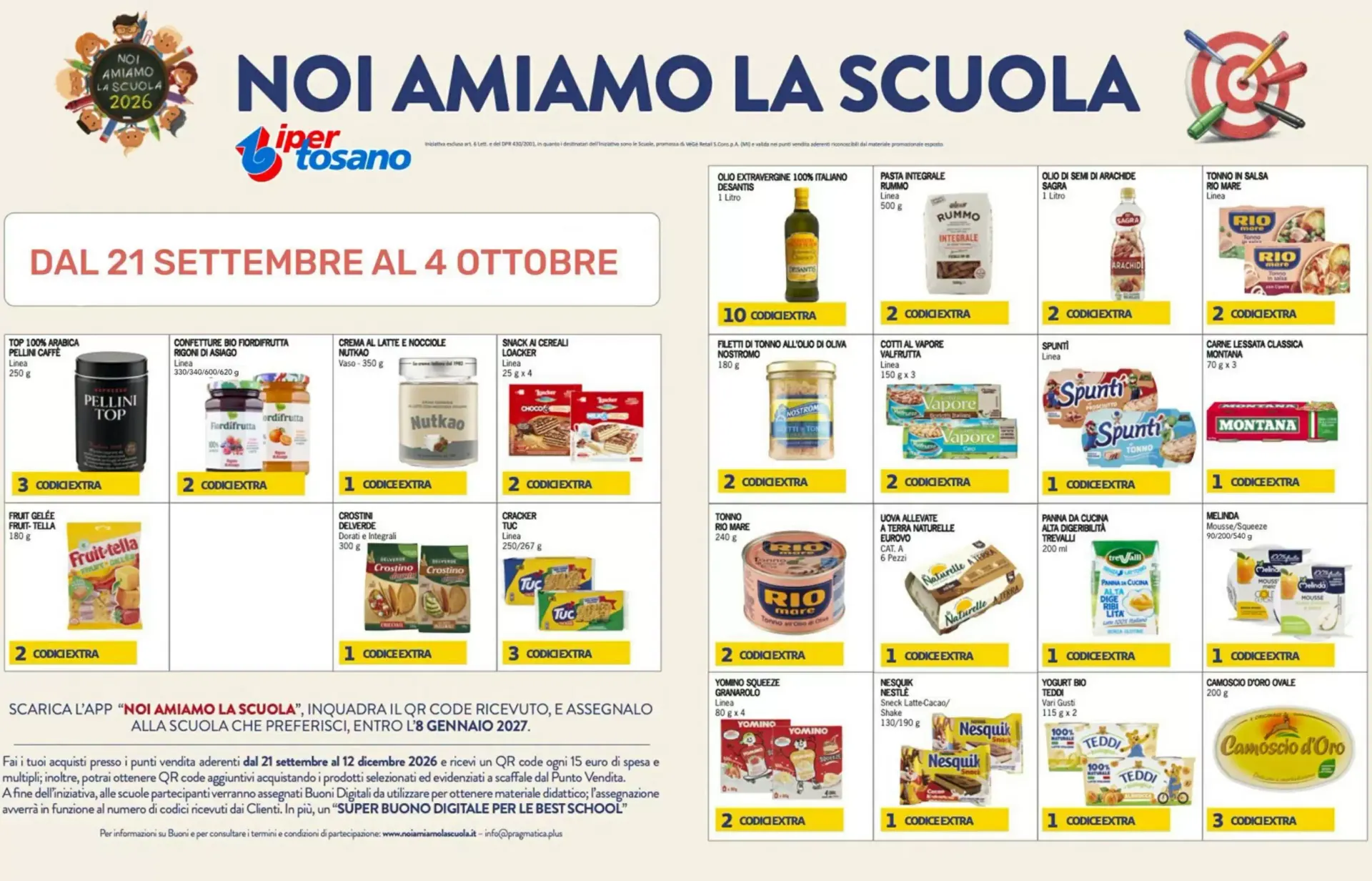 Noi Amiamo la Scuola da 21 settembre a 4 ottobre di 2026 - Pagina del volantino 1