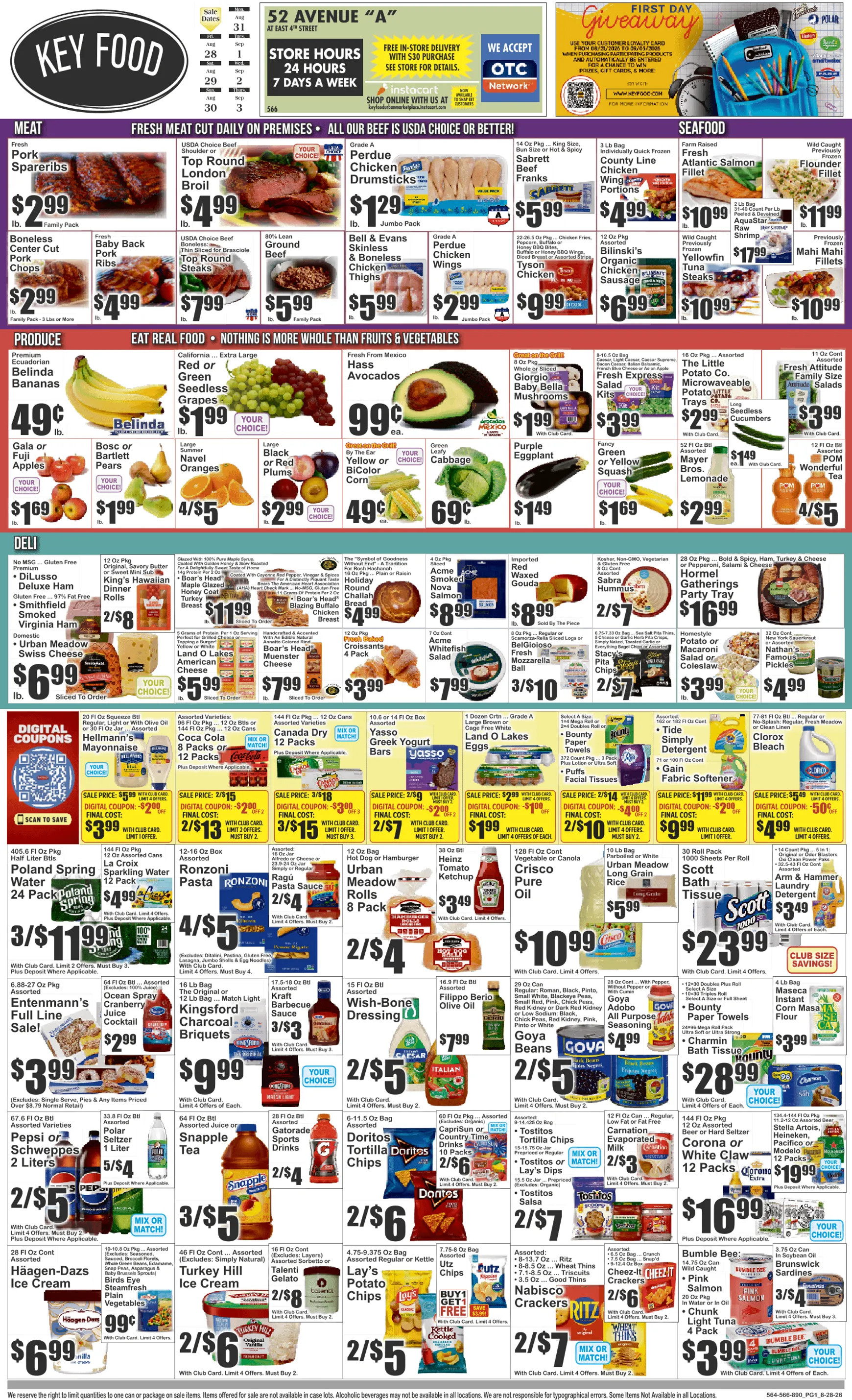 Weekly ad Current Key Food leaflet valid from Friday 08/28/2026 to Thursday 09/03/2026 from August 28 to September 3 2026 - Page 1