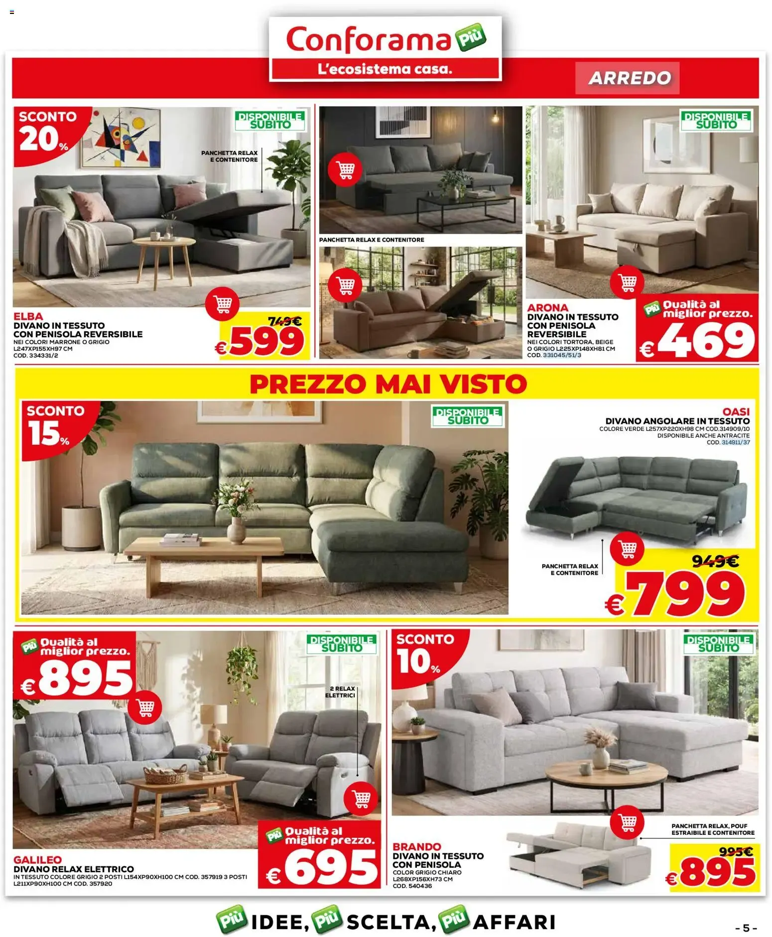 Nuovo Conforama volantino dal 24/08/2026 > offerte anteprima 🛍️ da 24 agosto a 20 settembre di 2026 - Pagina del volantino 5