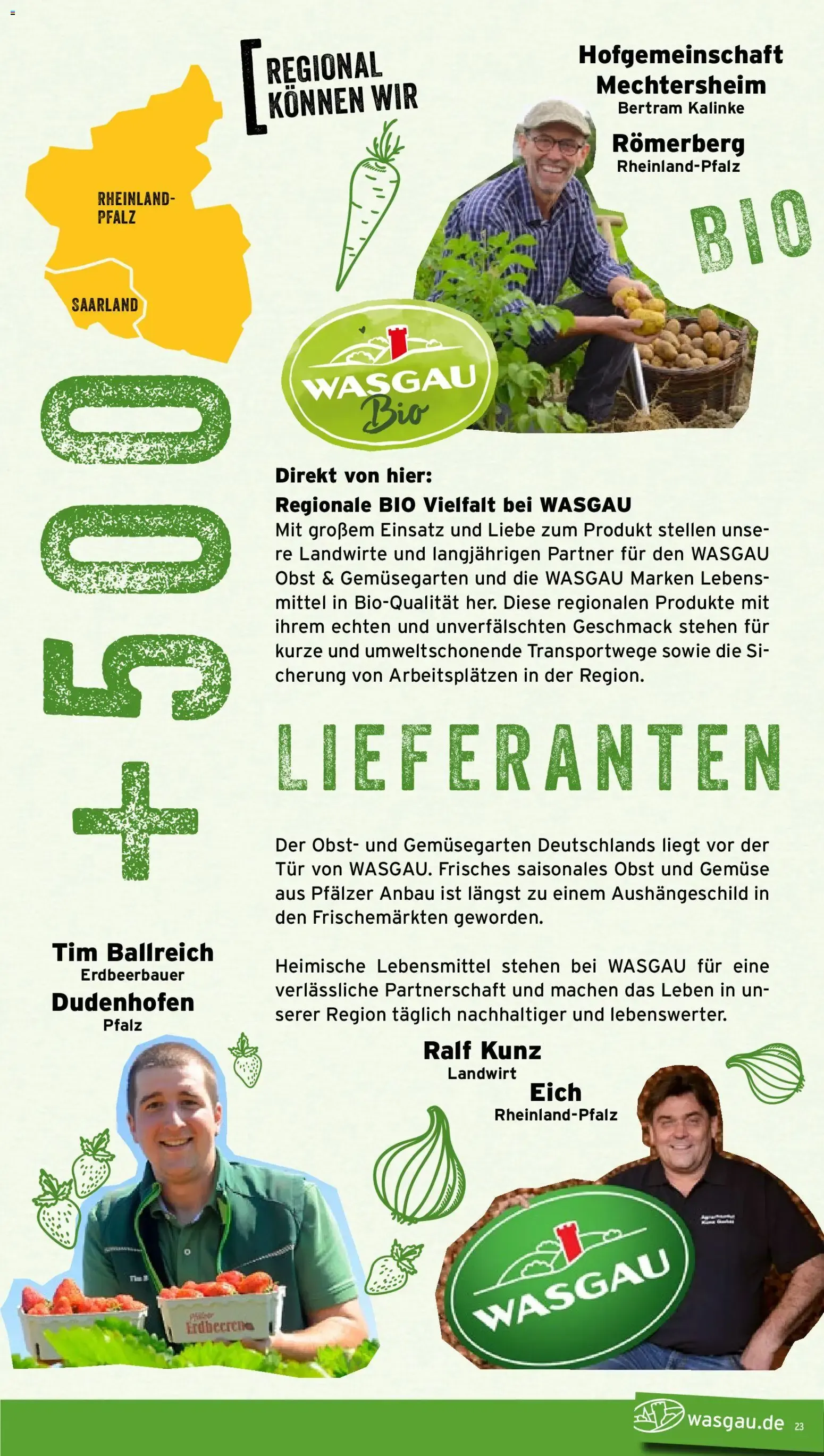 Wasgau Prospekt (ab 15.06.2026) zum Blättern von 15. Juni bis 20. Juni 2026 - Prospekt seite 23