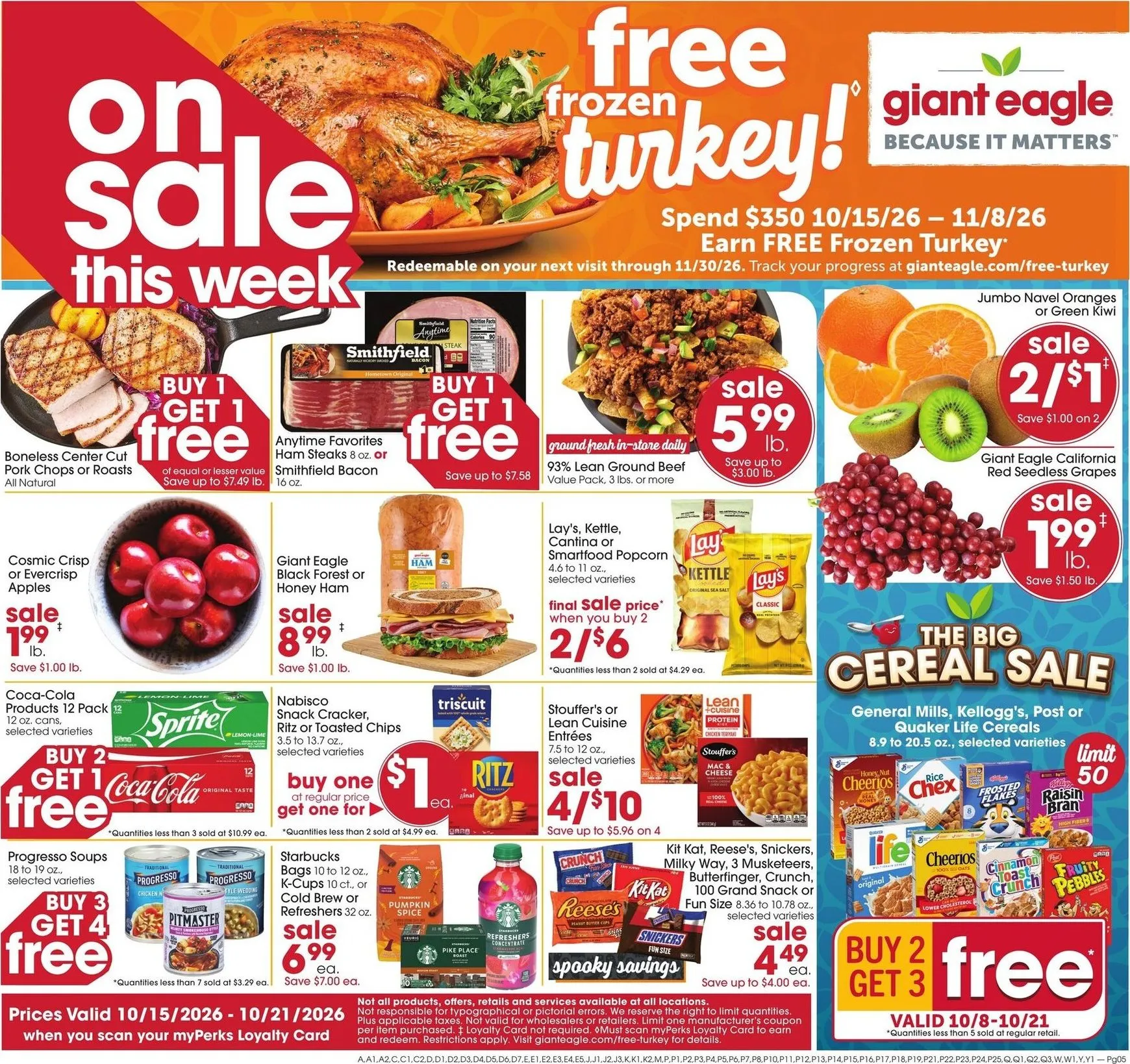 Giant Eagle: On Sale This Week & Free Frozen Turkey