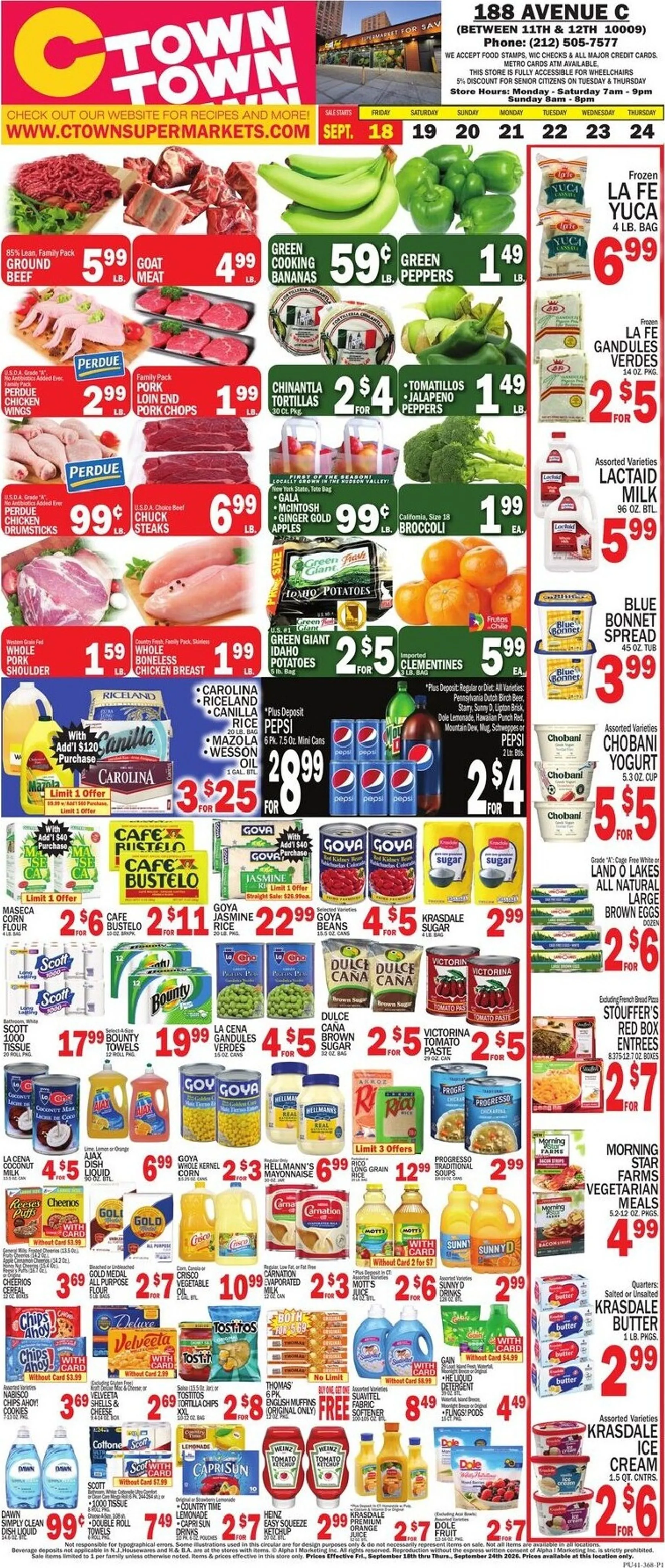 Weekly ad Current CTown leaflet valid from Friday 09/18/2026 to Thursday 09/24/2026 from September 18 to September 24 2026 - Page 1