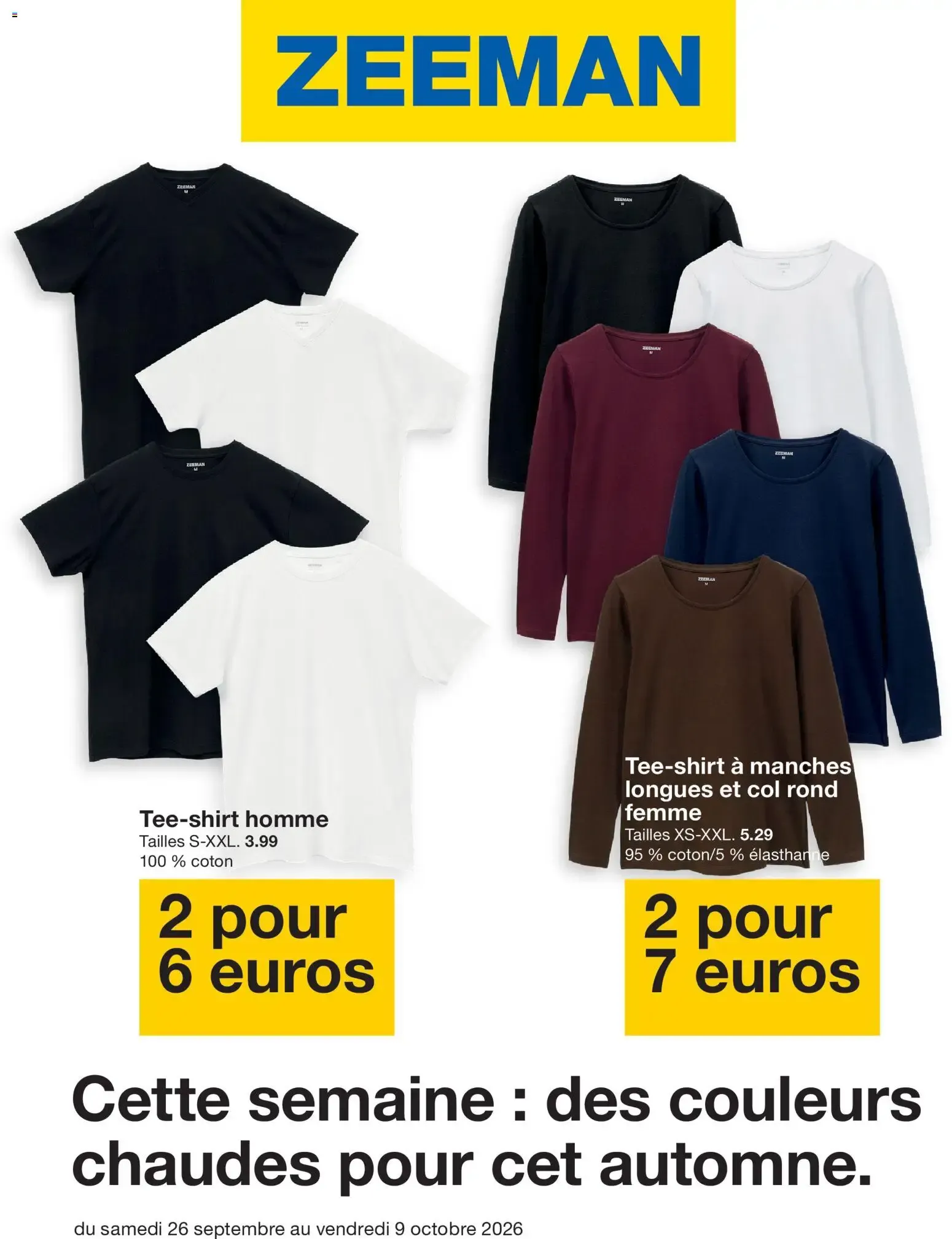 Zeeman catalogue 26/09/2026 - nouveau prospectus du 26 septembre au 9 octobre 2026 - Catalogue page 1