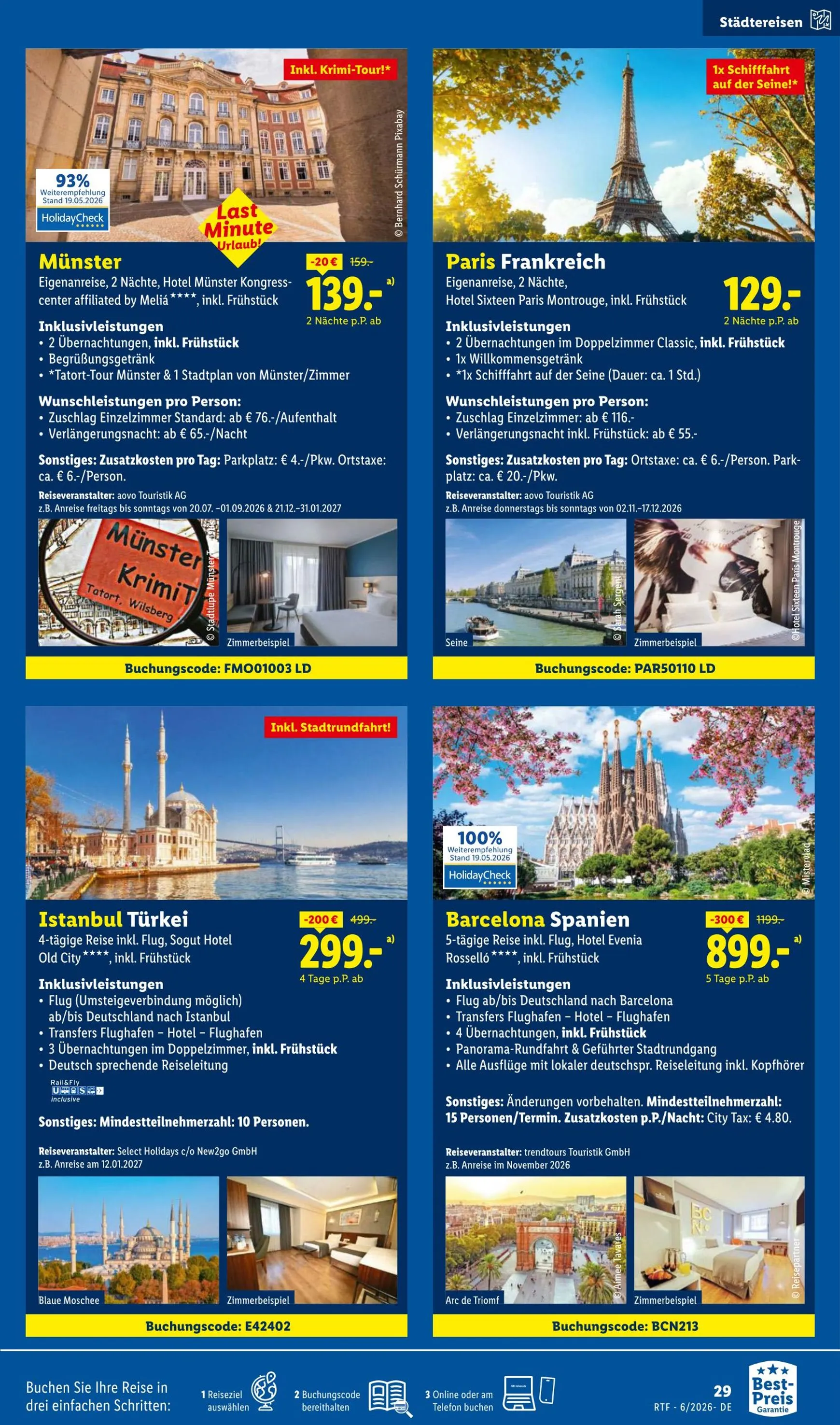 Lidl - Reise Highlights Prospekt – von Donnerstag 11.06.2026 bis Mittwoch 15.07.2026 von 13. Juni bis 15. Juli 2026 - Prospekt seite 29