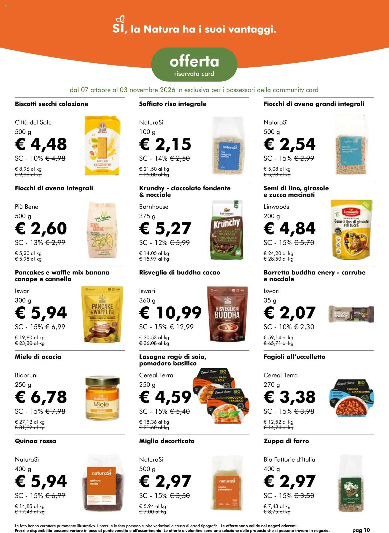 Nuovo Natura Sì volantino dal 07/10/2026 > offerte anteprima 🛍️ da 7 ottobre a 3 novembre di 2026 - Pagina del volantino 10