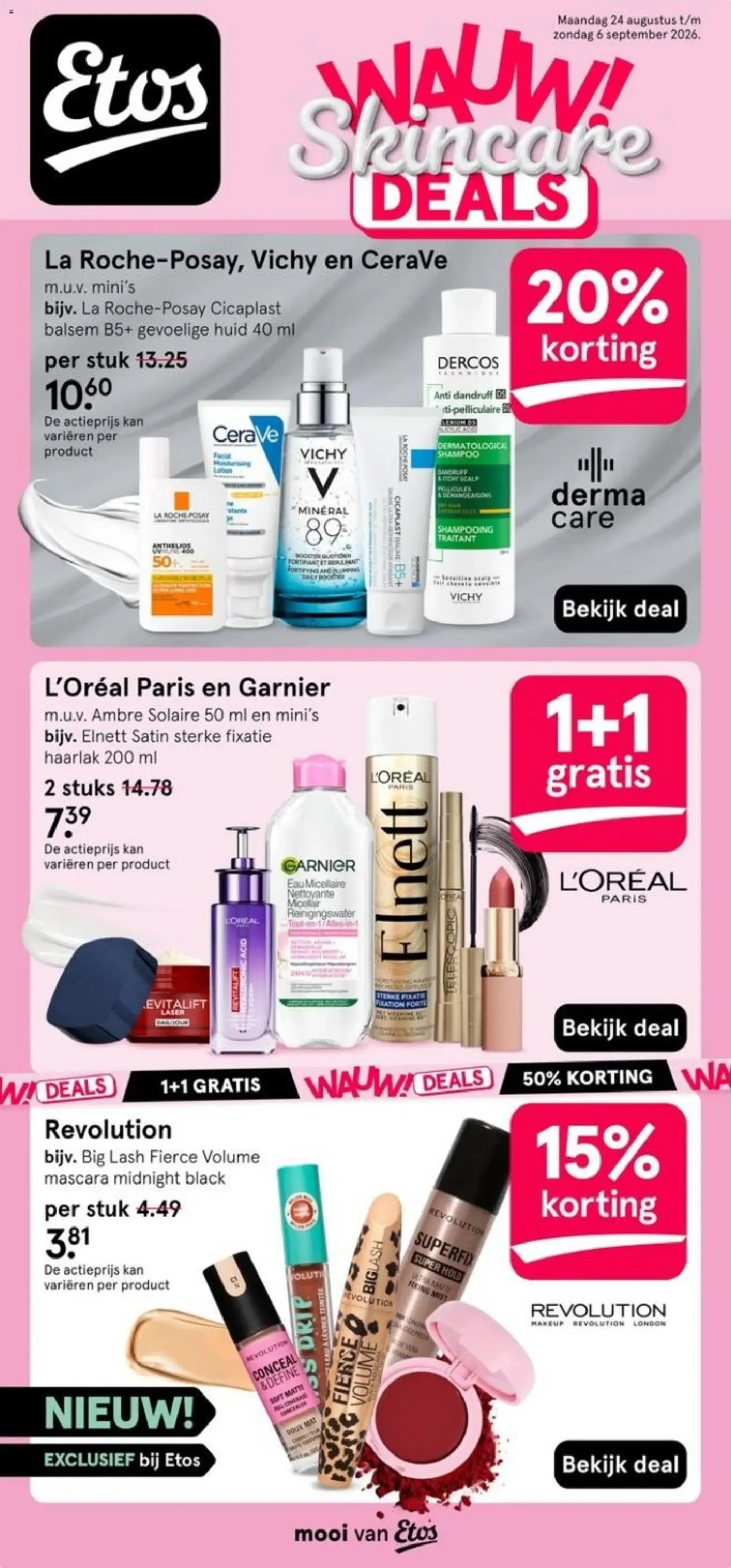 Etos: WAUW! Skincare DEALS van 24 augustus tot 6 september 2026 - Folder pagina 1