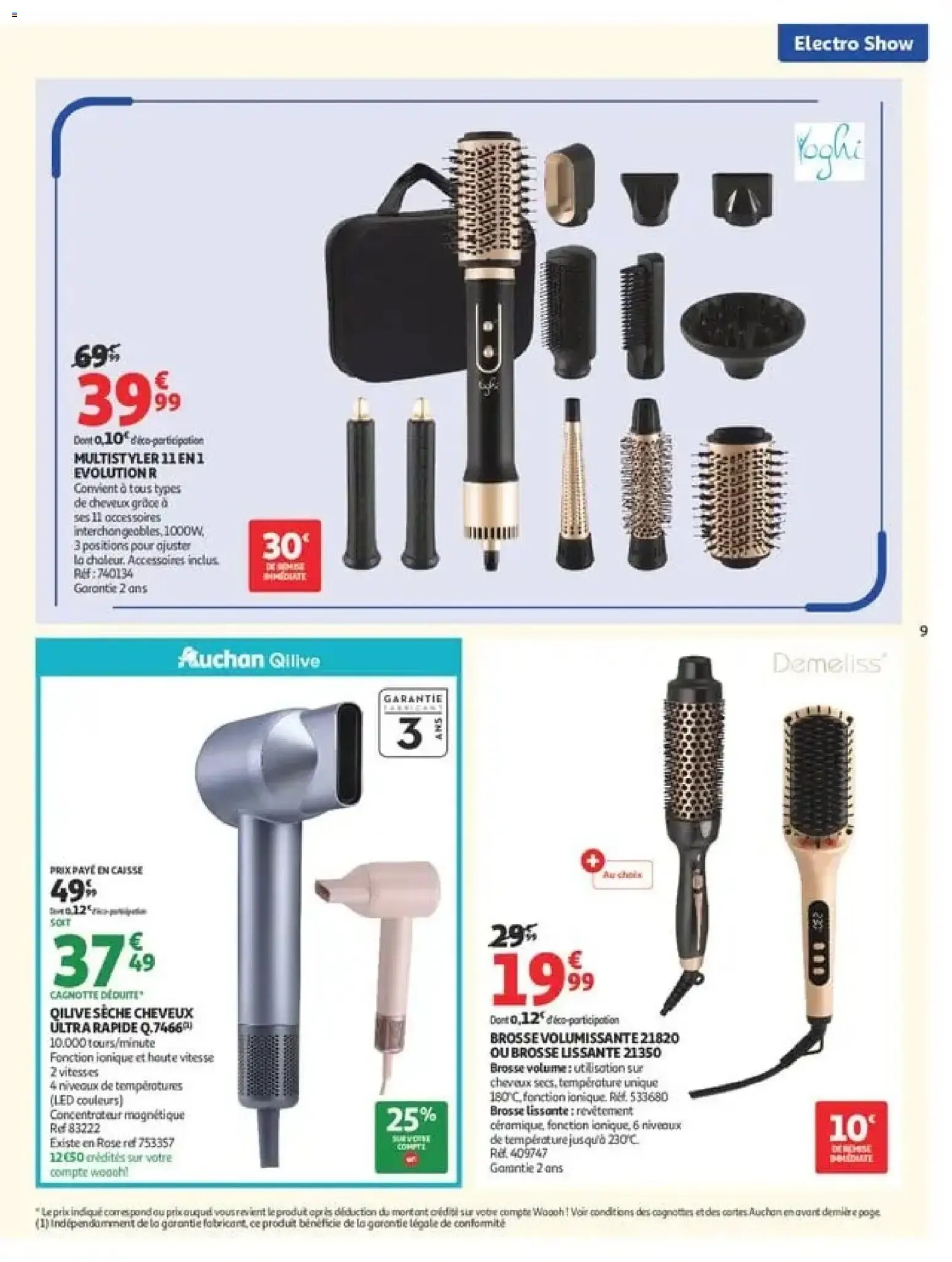 Auchan - Electroshow à partir du 01/09/2026 - promo en ligne du 1 septembre au 13 septembre 2026 - Catalogue page 9