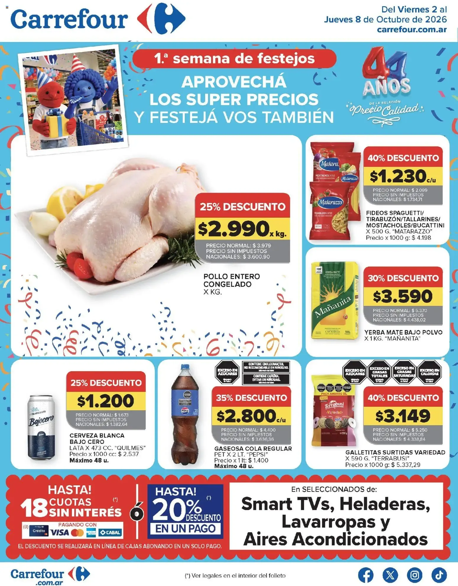 Ofertas de Carrefour - 1.ª semana de festejos y Súper Precios 2 de octubre al 8 de octubre 2026 - Página 1 del catálogo