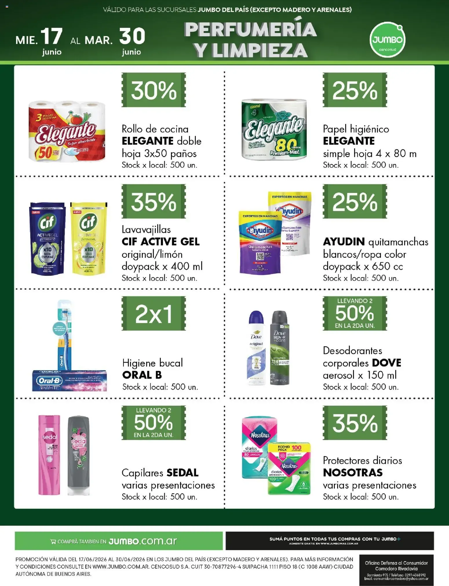 Ofertas de Jumbo - Especial Perfumería y Limpieza 17 de junio al 30 de junio 2026 - Página 1 del catálogo