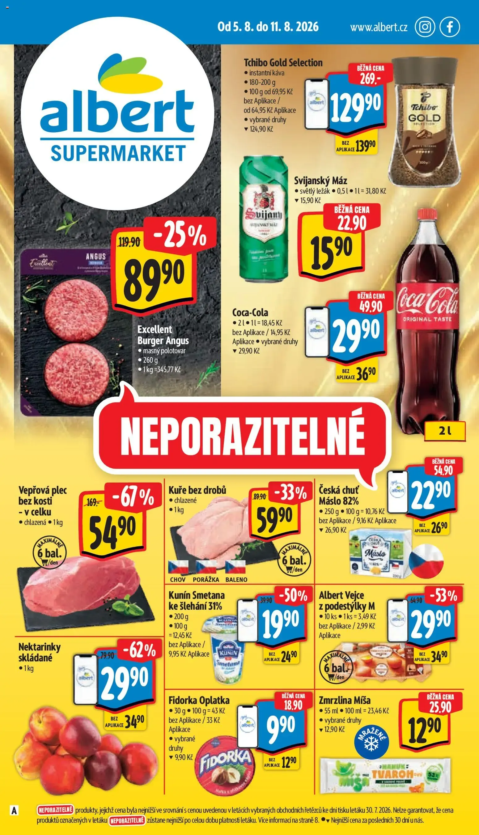 Albert leták - Supermarket od 05.08.2026 - Akční leták - 5. srpna 11. srpna 2026 - Page 1
