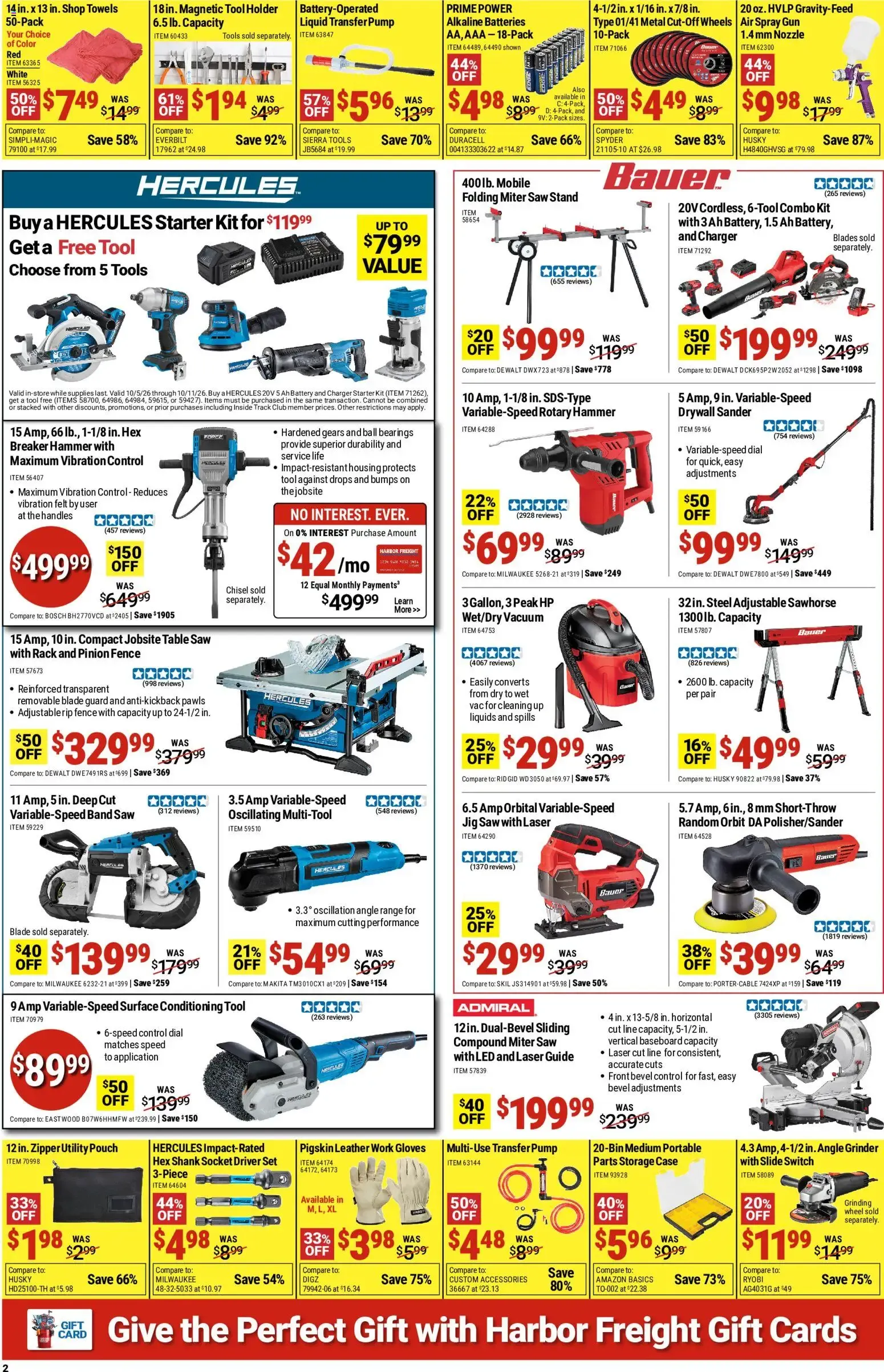 Weekly ad Harbor Freight Weekly Ad (10/05 - 10/11 2026) - Flyer from October 5 to October 11 2026 - Page 2