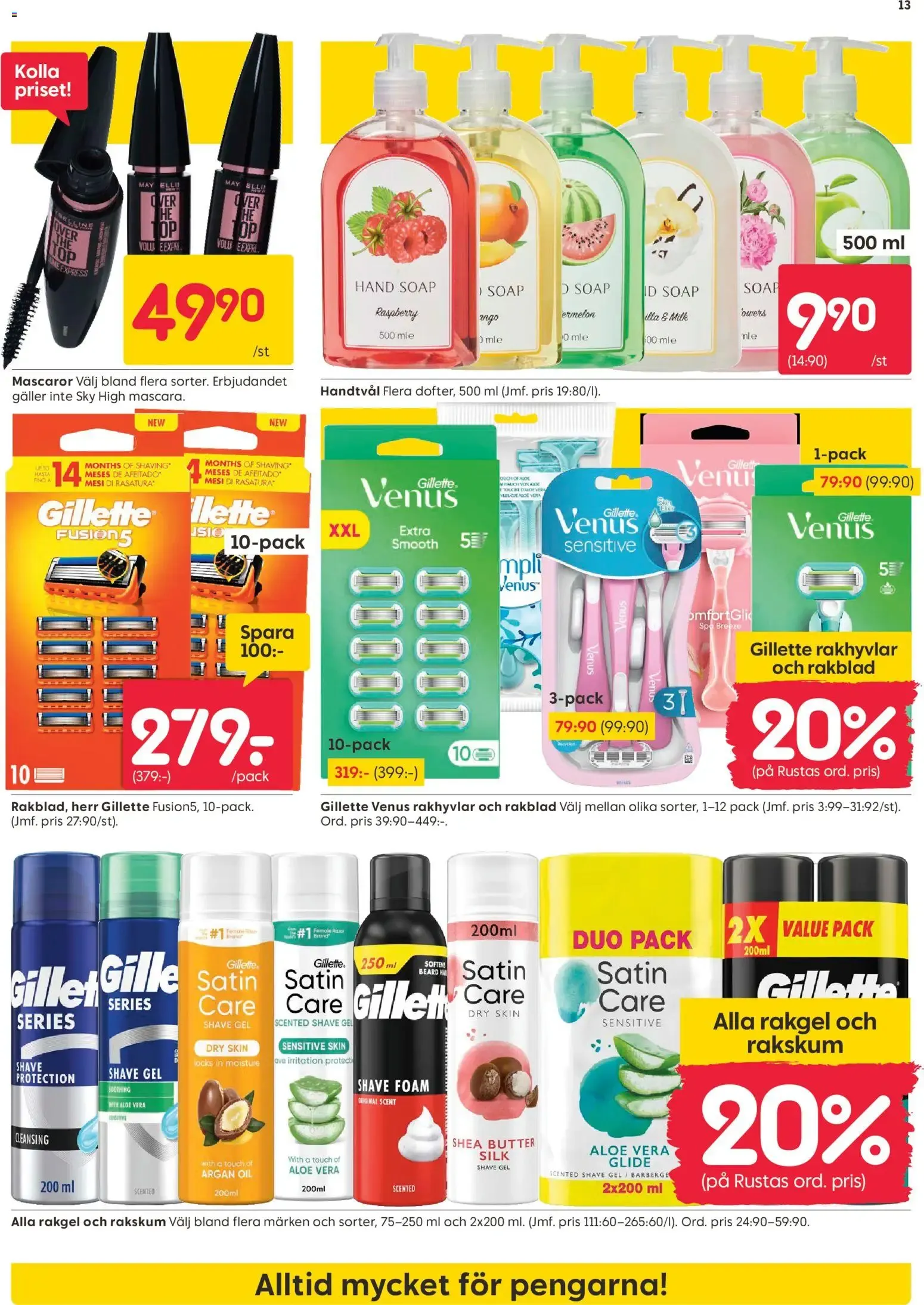 Rusta erbjudanden från 03/08/2026 - 09/08/2026 > Reklamblad nuvarande rabatter från 3 augusti till 9 augusti 2026 - Reklamblad sidor 13