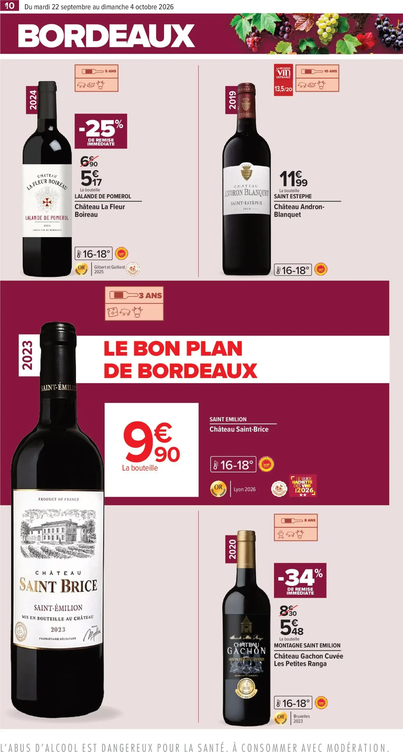 Carrefour contact Foire aux Vins: Le goût des bons plans du 22 septembre au 4 octobre 2026 - Catalogue page 10