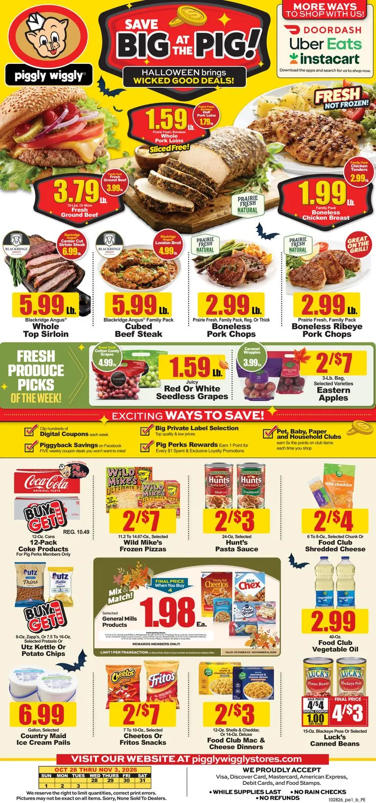Weekly ad SAVE BIG AT THE PIG! from October 28 to November 3 2026 - Page 1