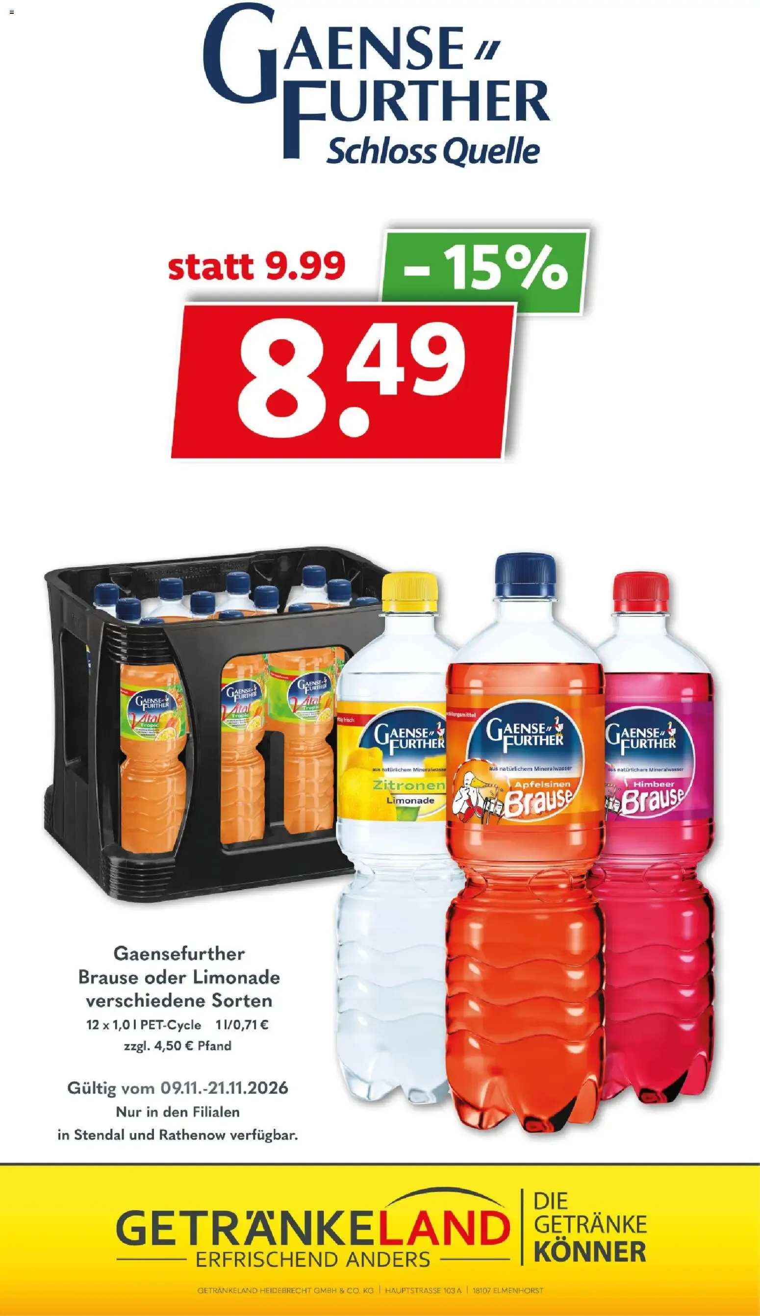 Getränkeland Prospekt vom 09.11.2026 – Angebote online von 9. November bis 21. November 2026 - Prospekt seite 10