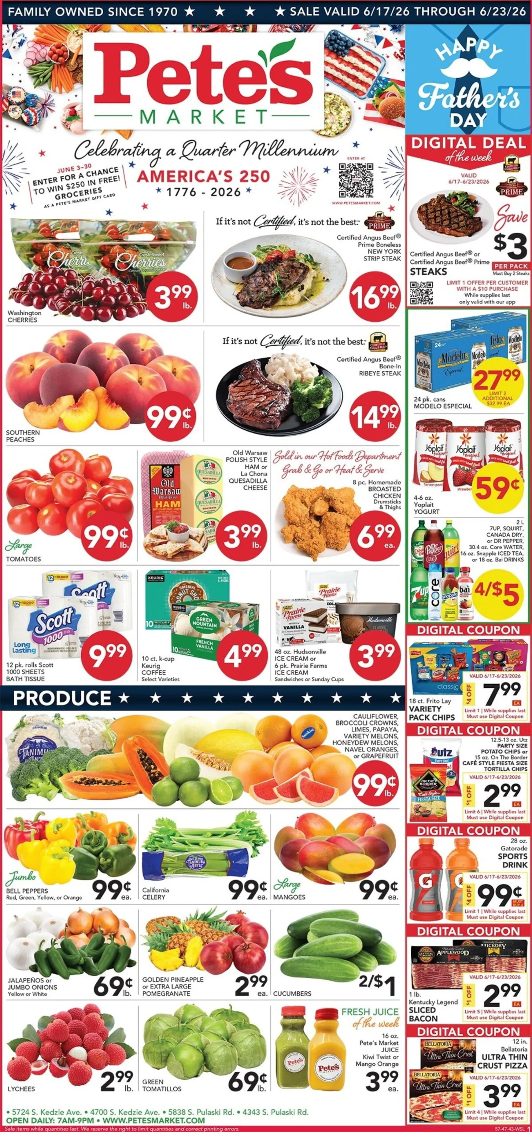 Weekly ad Current Pete's Fresh Market - 57th & Kedzie leaflet valid from Wednesday 06/17/2026 to Tuesday 06/23/2026 from June 17 to June 23 2026 - Page 1