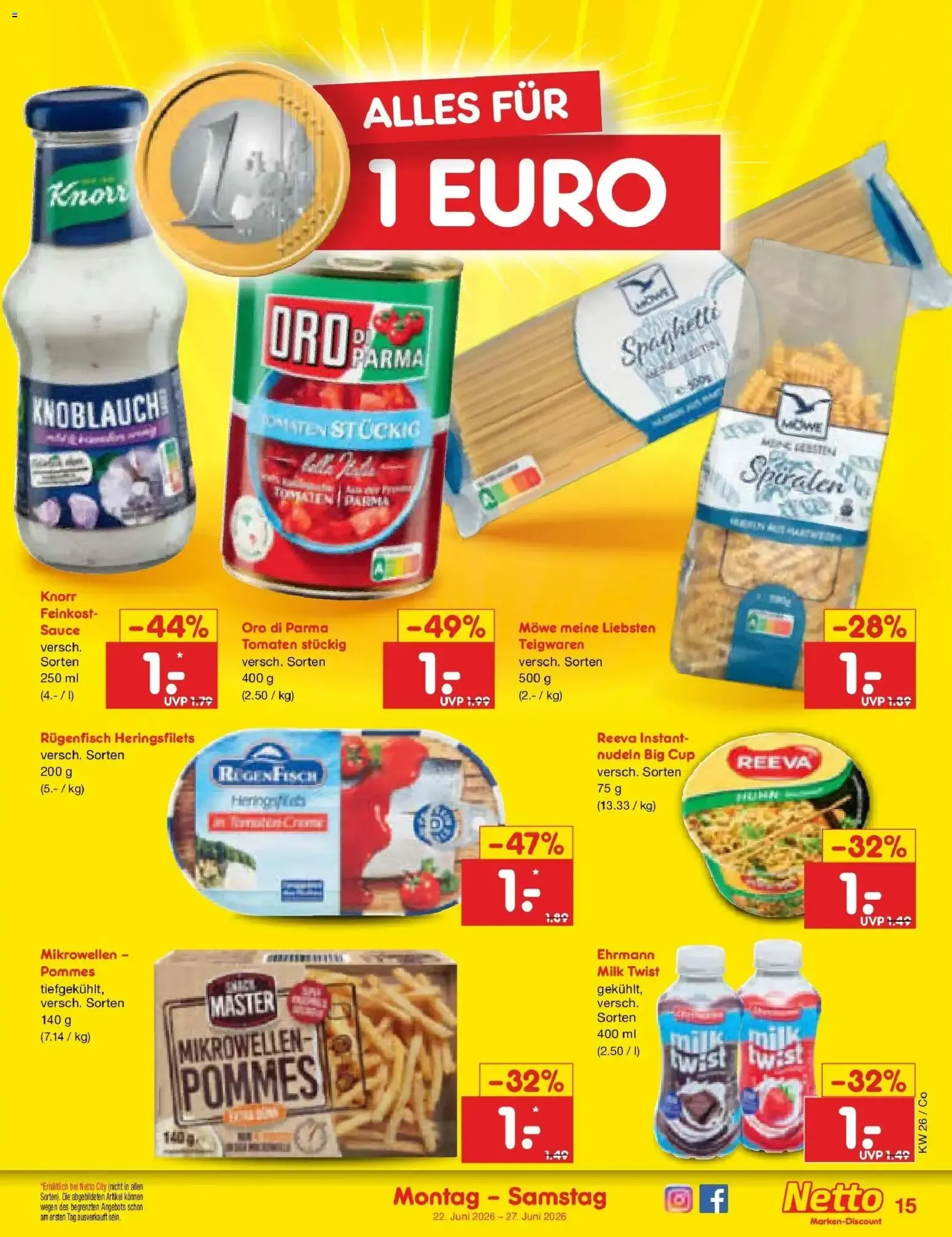 Netto Marken-Discount Prospekt Bitterfeld-Wolfen (ab 22.06.2026) » Angebote von 22. Juni bis 27. Juni 2026 - Prospekt seite 19