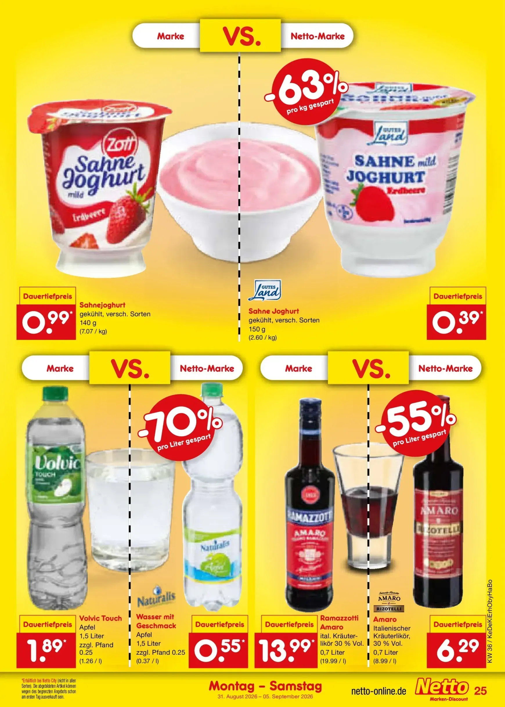 Netto Marken Discount Prospekt – von Montag 31.08.2026 bis Samstag 05.09.2026 von 31. August bis 5. September 2026 - Prospekt seite 36