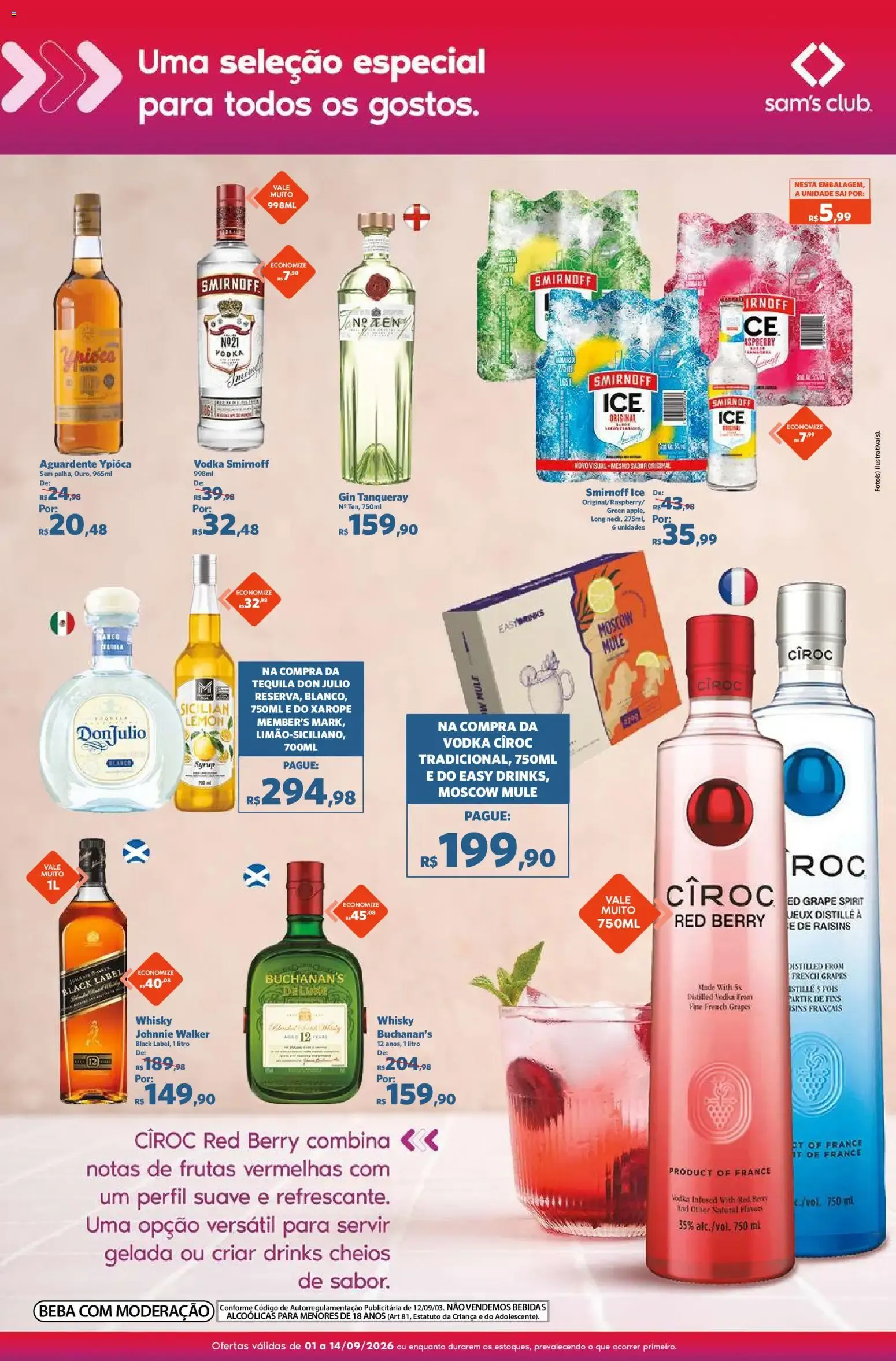 Encarte de Sam's Club ofertas Sabores para Brindar de 01/09/2026 | Promoções Online 1 de setembro até 14 de setembro 2026 - Pagina 2