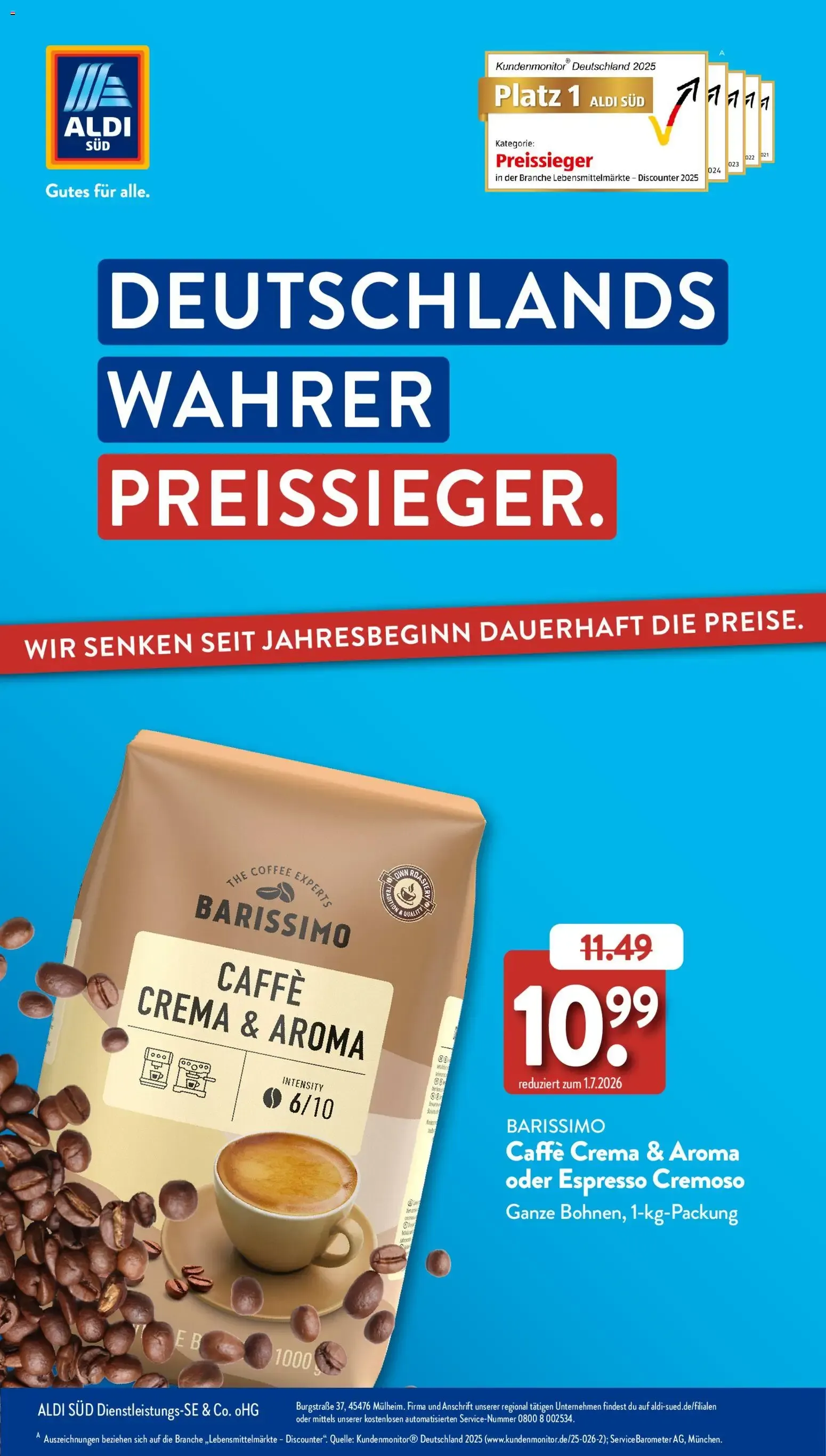 Deutschlands Wahrer Preissieger von 5. Juli bis 19. Juli 2026 - Prospekt seite 1