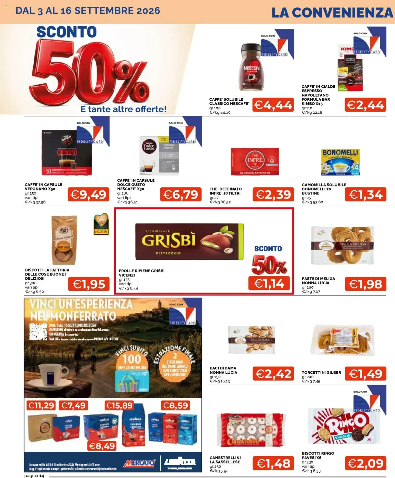 Mercatò volantino dal 03/09/2026 - online Offerte da 3 settembre a 16 settembre di 2026 - Pagina del volantino 14