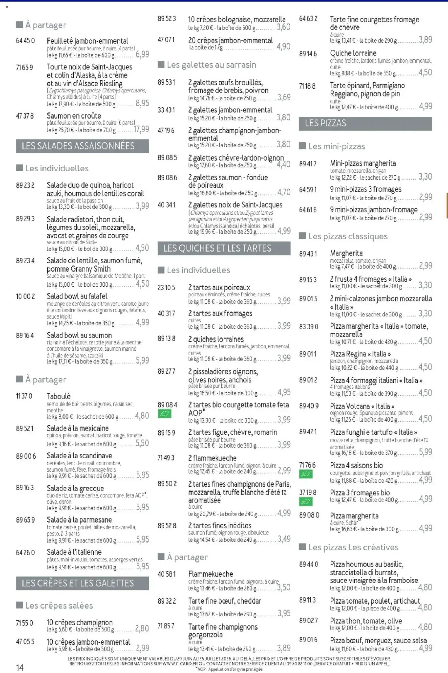 Picard - Catalogue Trimestriel à partir du 29/06/2026 - promo en ligne du 29 juin au 13 septembre 2026 - Catalogue page 13