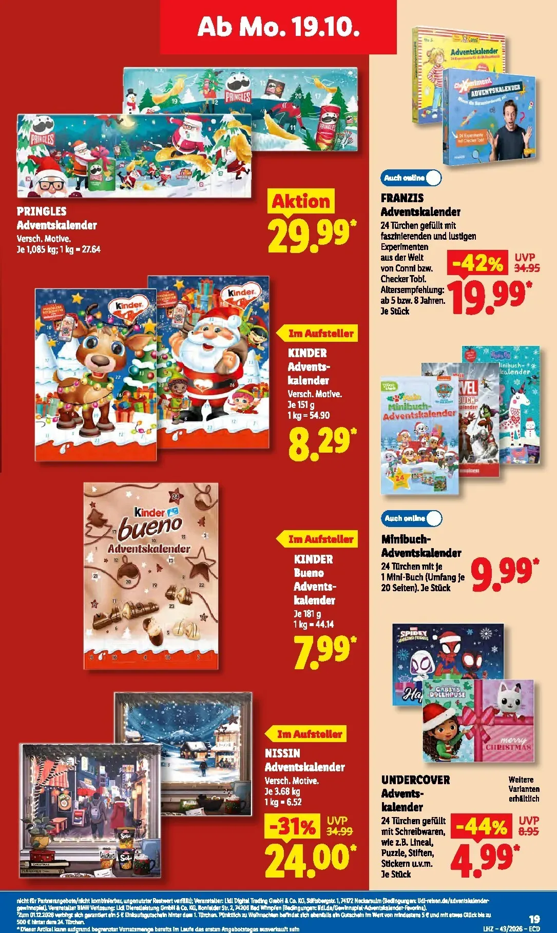 Lidl Prospekt – von Montag 19.10.2026 bis Samstag 24.10.2026 von 19. Oktober bis 24. Oktober 2026 - Prospekt seite 34