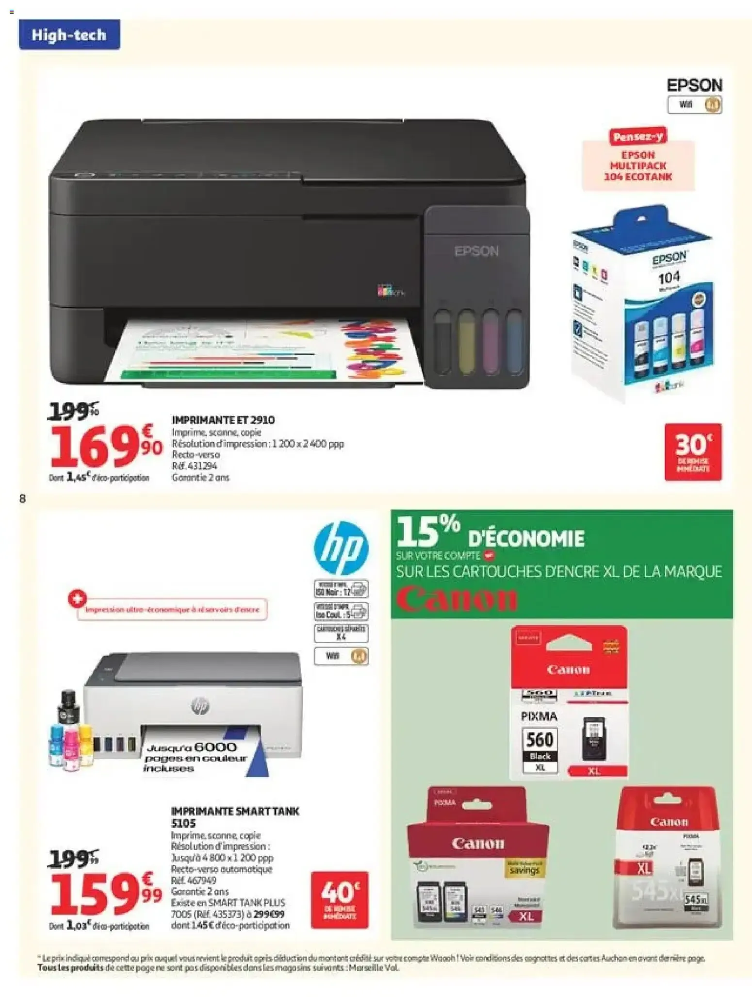 Auchan - Promos rentrée étudiants à partir du 18/08/2026 - promo en ligne du 18 août au 6 septembre 2026 - Catalogue page 8