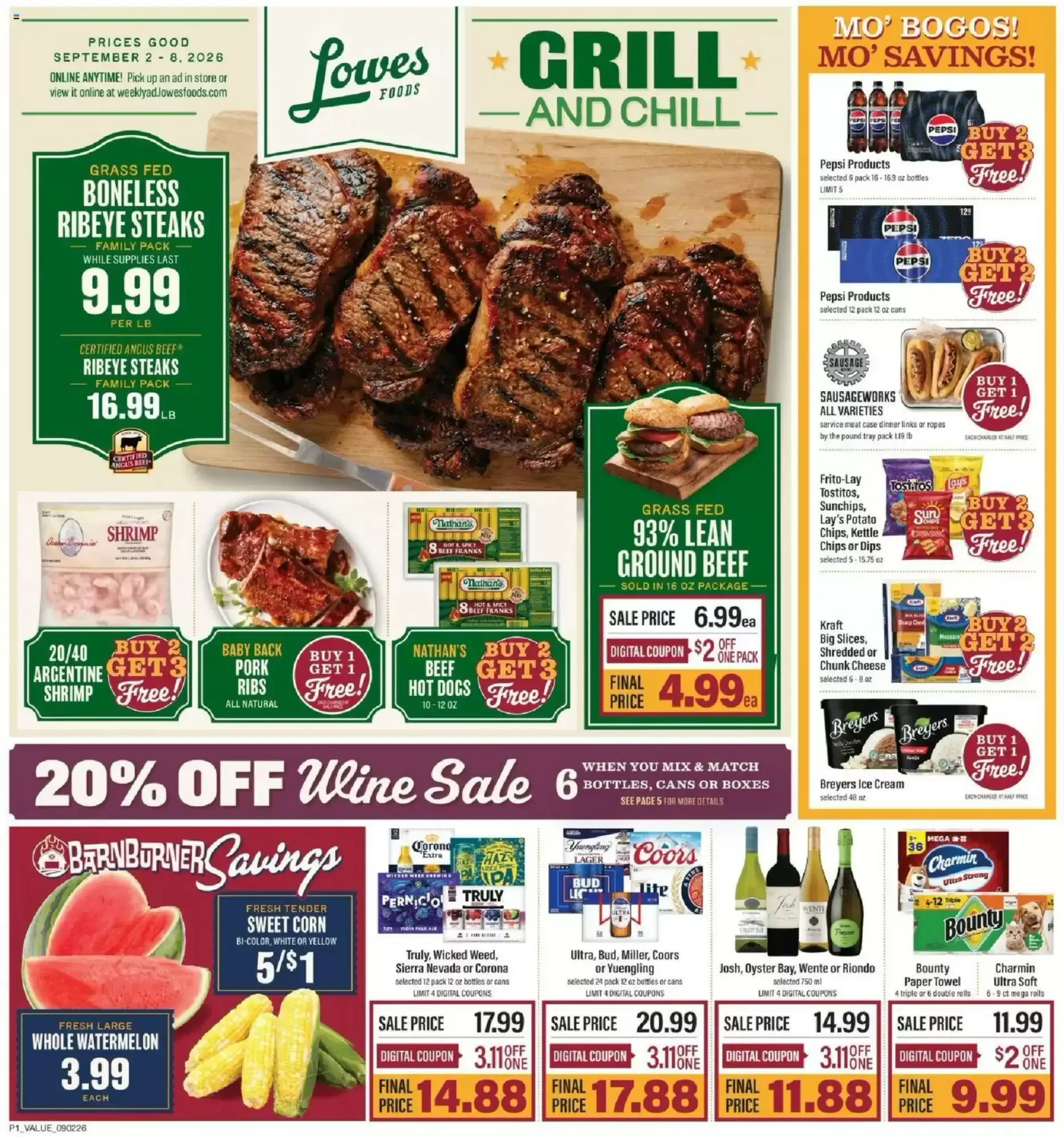 Lowes Foods weekly ad week 36