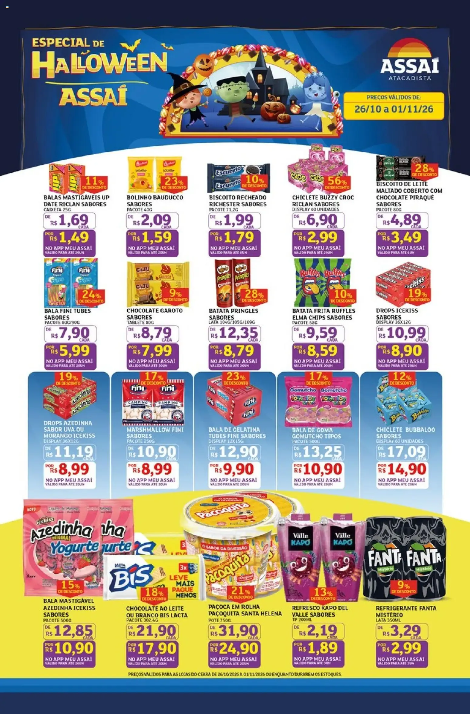 Encarte de Assaí Atacadista - Especial de Halloween 26 de outubro até 1 de novembro 2026 - Pagina 1