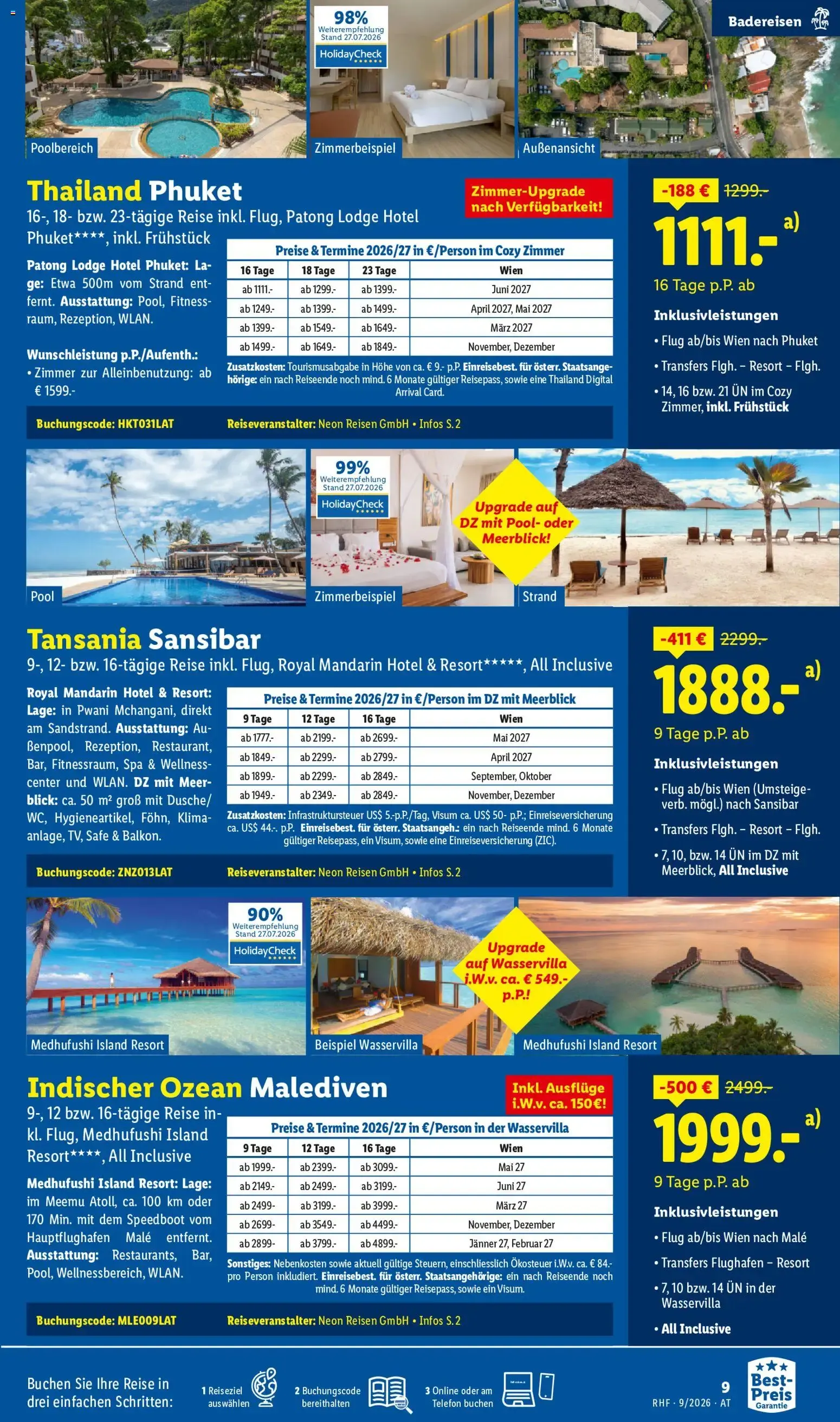 Lidl September Reise - Highlights ab 31.08.2026 - Angebote ab donnerstag von 31. August bis 30. September 2026 - Flugblätt seite 9