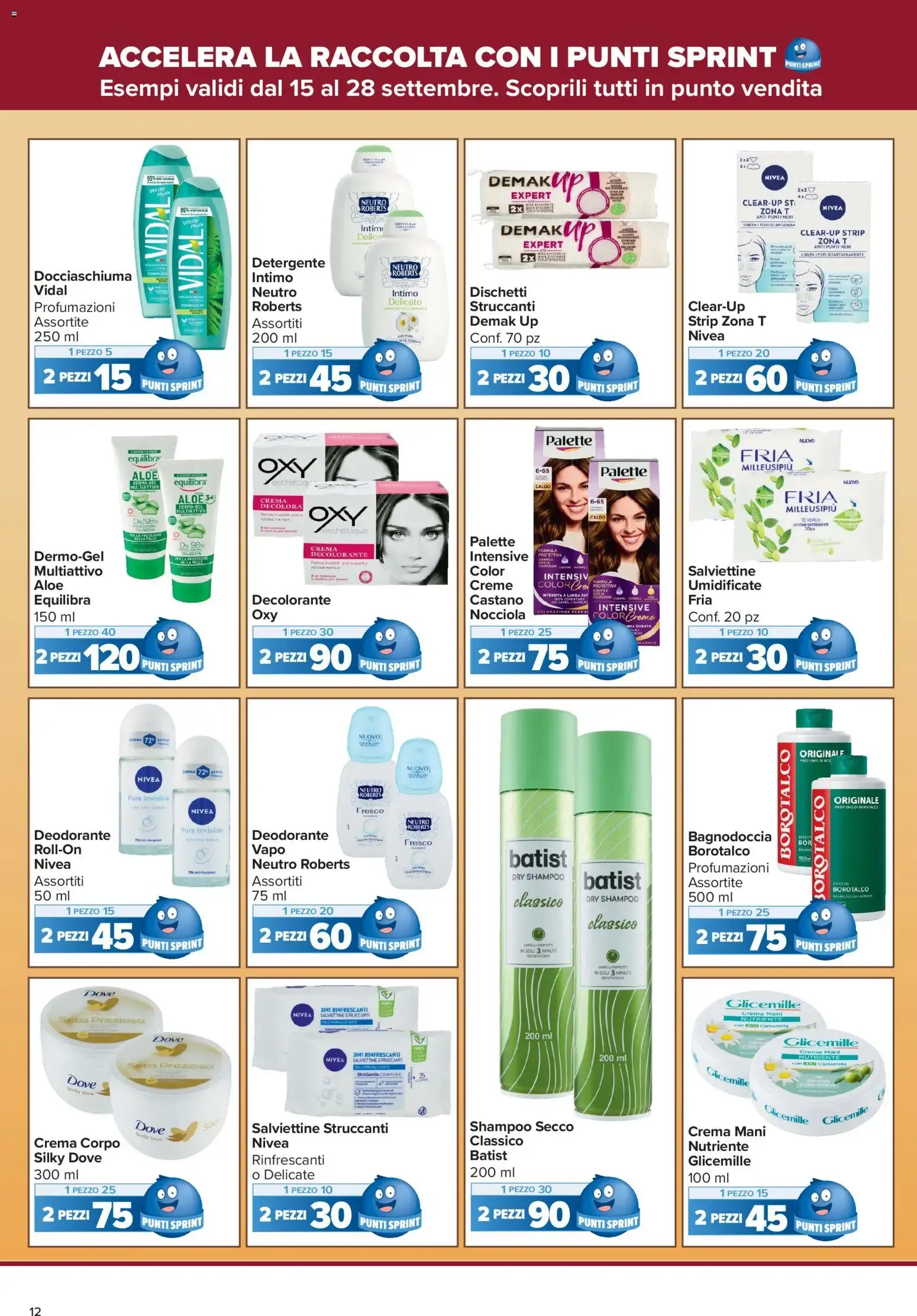 Nuovo Carrefour volantino Market - Punti Sprint Payback dal 15/09/2026 > offerte anteprima 🛍️ da 15 settembre a 28 settembre di 2026 - Pagina del volantino 12