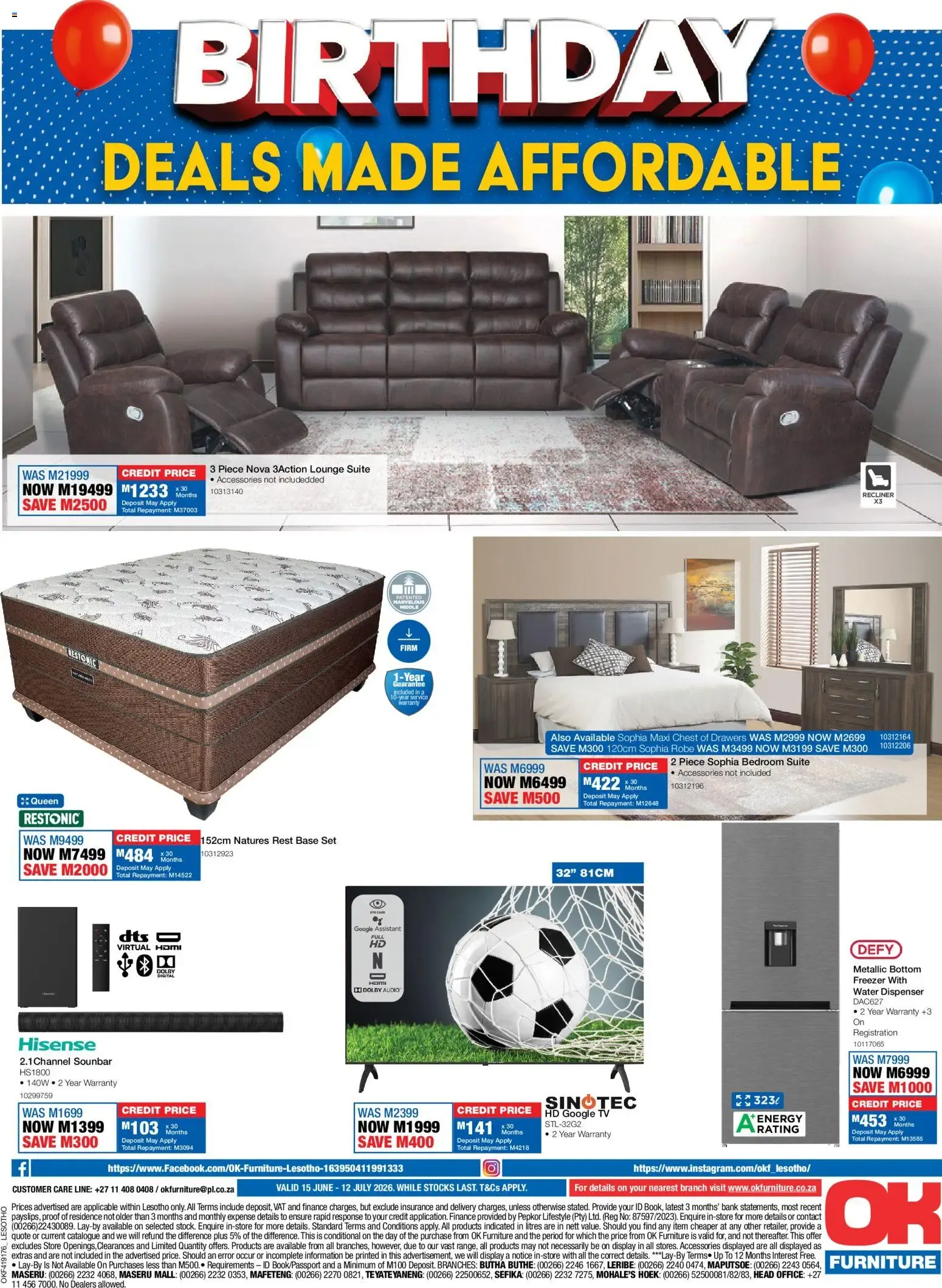 OK Furniture Birthday Sale from 15 June to 12 July 2026 - Catalogue Page 12