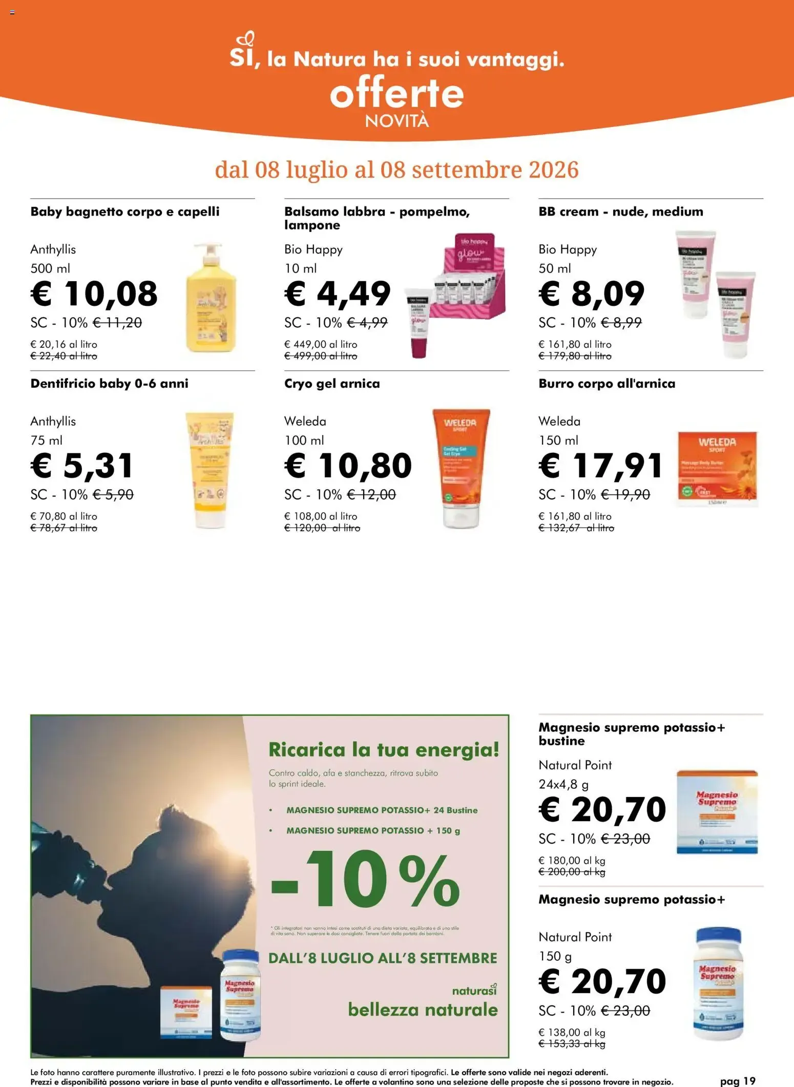 Natura Sì volantino dal 05/08/2026 - online Offerte da 5 agosto a 8 settembre di 2026 - Pagina del volantino 19