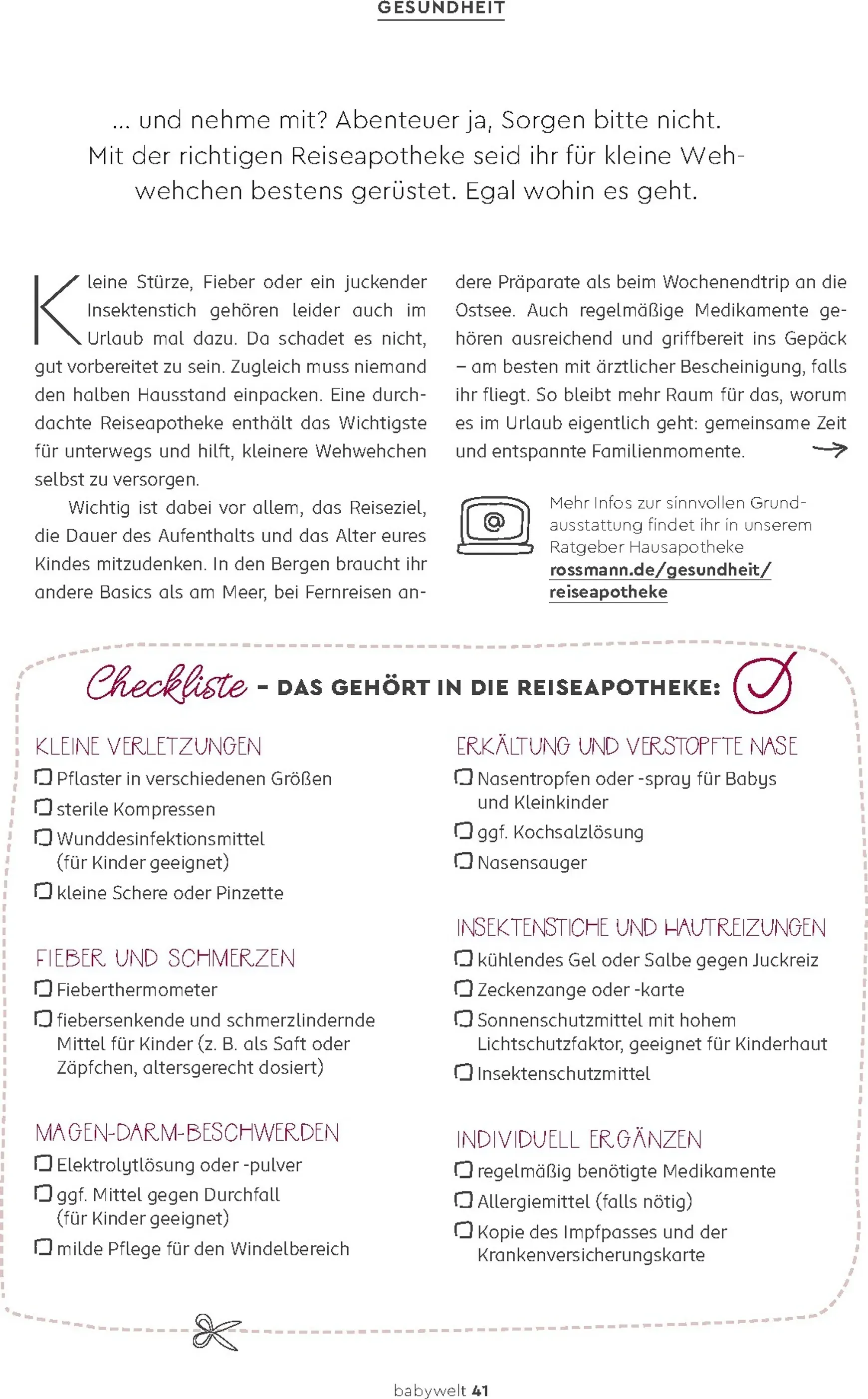 Babywelt - Das Elternmagazin von 23. Mai bis 30. Juni 2026 - Prospekt seite 42