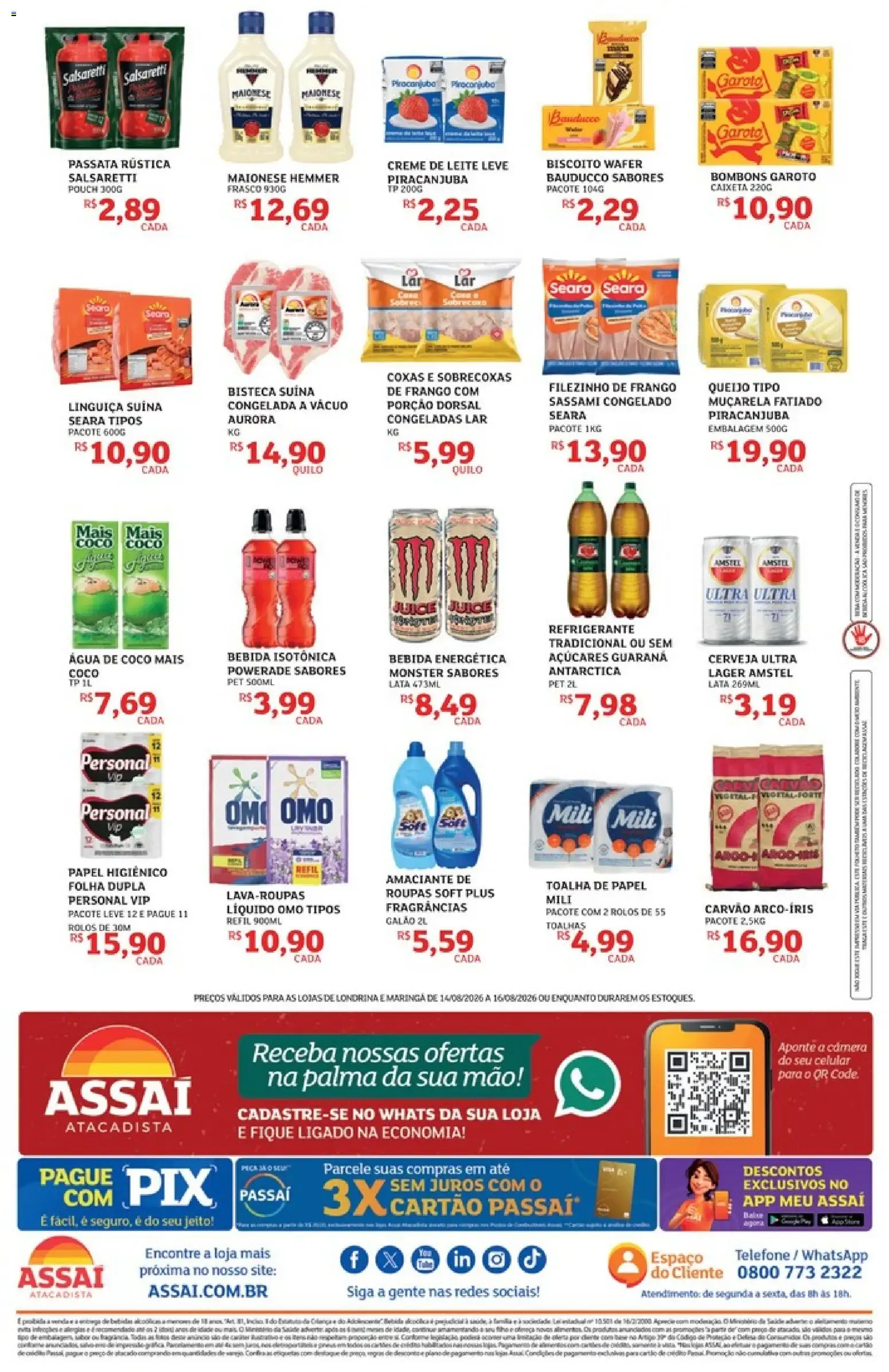 Encarte de Assaí Atacadista - Final de Semana da Economia 14 de agosto até 16 de agosto 2026 - Pagina 2