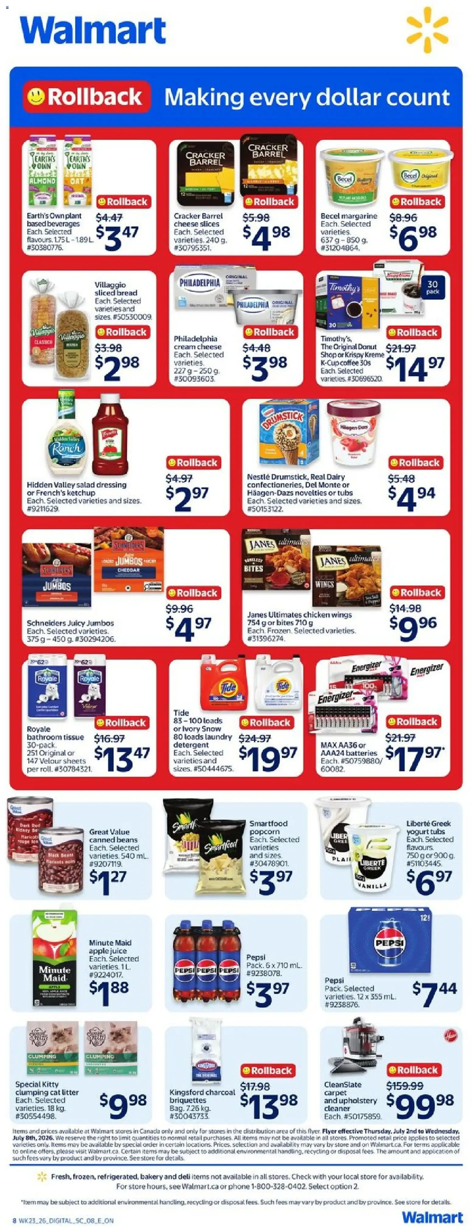 Walmart weekly flyer from Jul 2, 2026 > weekly specials & deals from July 2 to July 8 2026 - flyer page 4