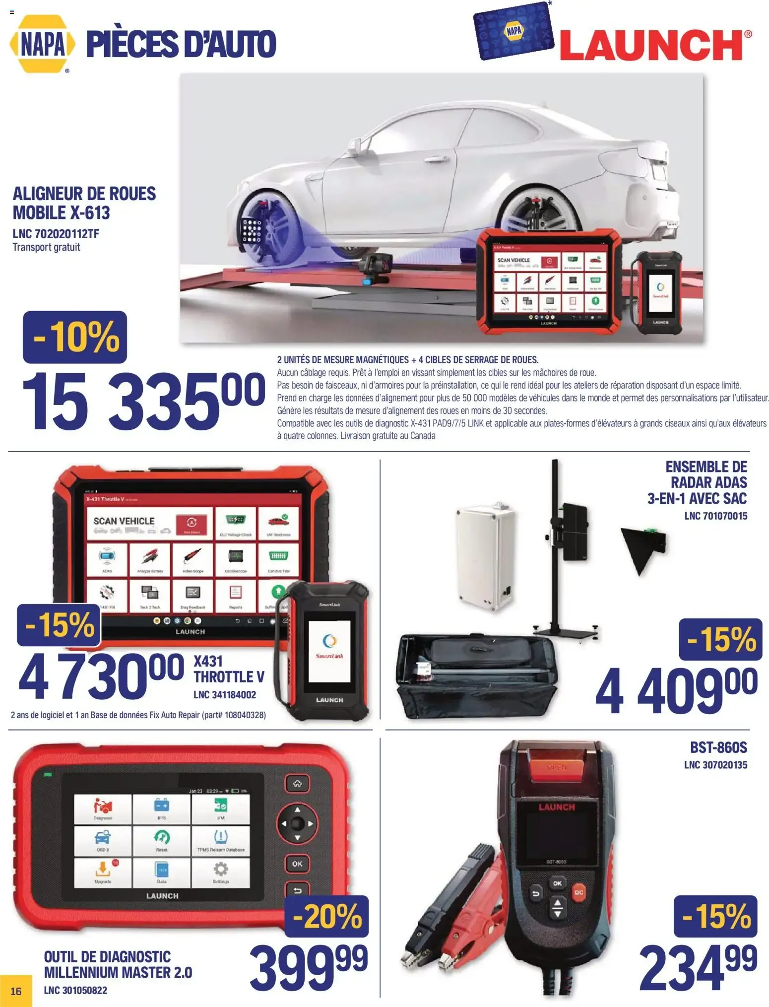NAPA Auto Parts circulaire - TOUT ÉQUIPÉ septembre-octobre 2026 from Sep 1, 2026 > weekly specials & deals from September 1 to October 31 2026 - flyer page 18