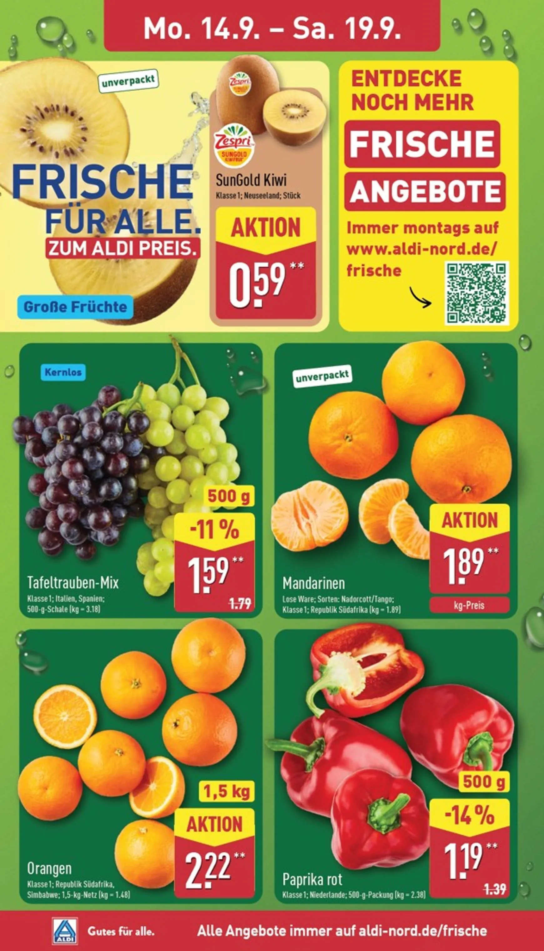 ALDI NORD Prospekt nächste Woche – von Montag 14.09.2026 bis Samstag 19.09.2026 von 14. September bis 19. September 2026 - Prospekt seite 2