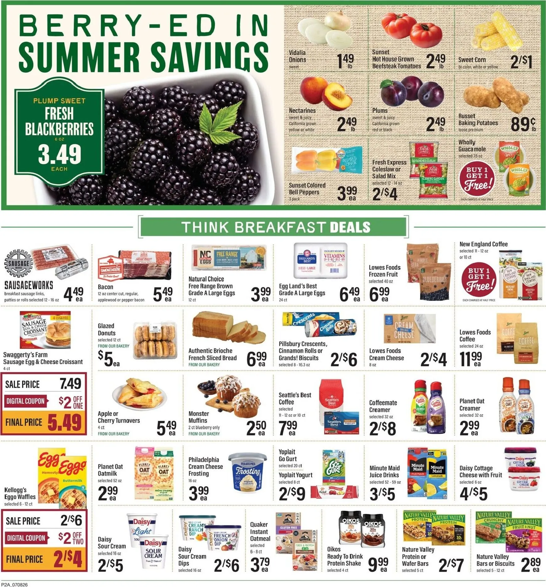 Weekly ad Current Lowes Foods leaflet valid from Wednesday 07/08/2026 to Tuesday 07/14/2026 from July 8 to July 14 2026 - Page 2
