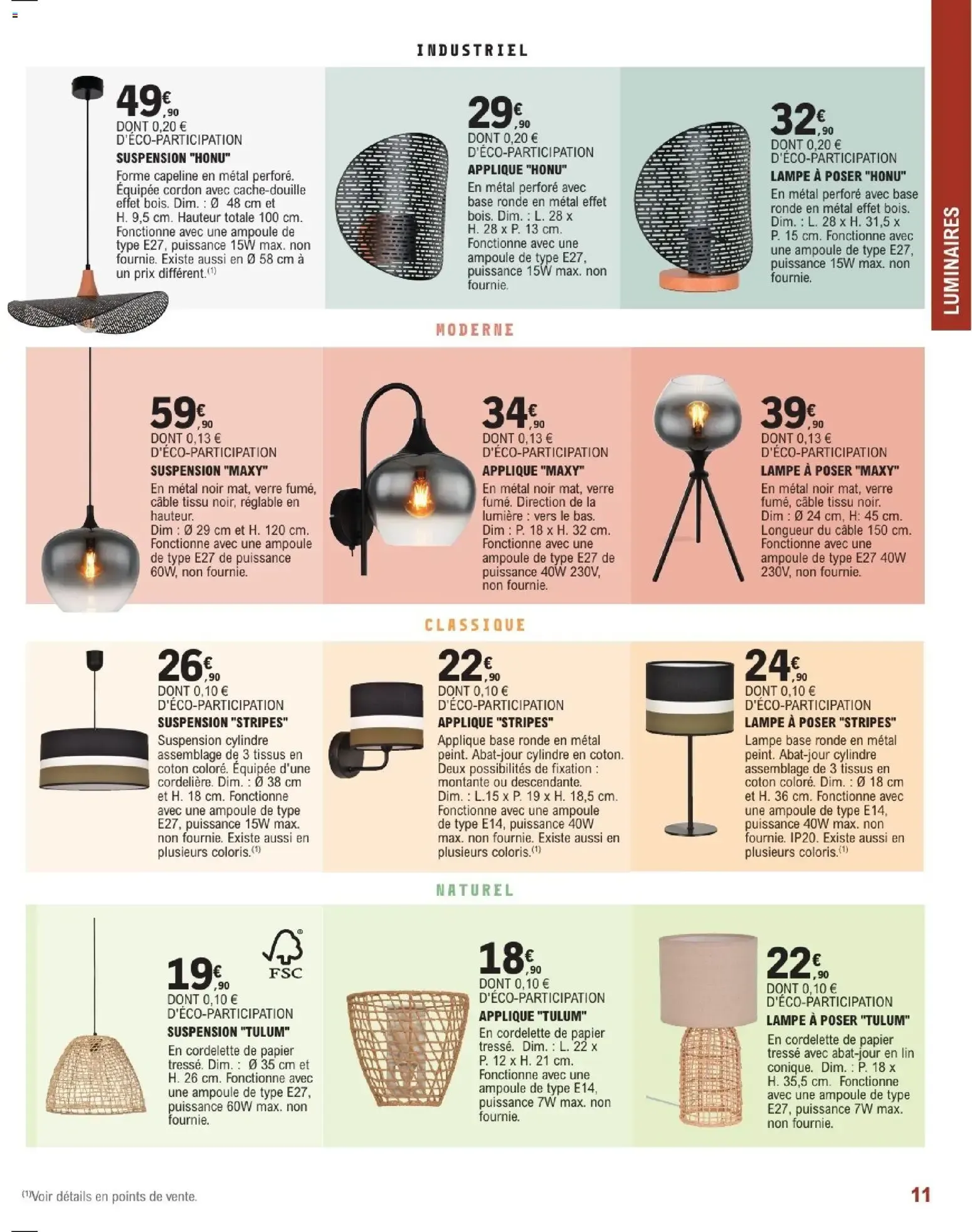 Brico E.Leclerc Guide 2026 Décoration & Luminaire du 20 janvier au 21 février 2026 - Catalogue page 11