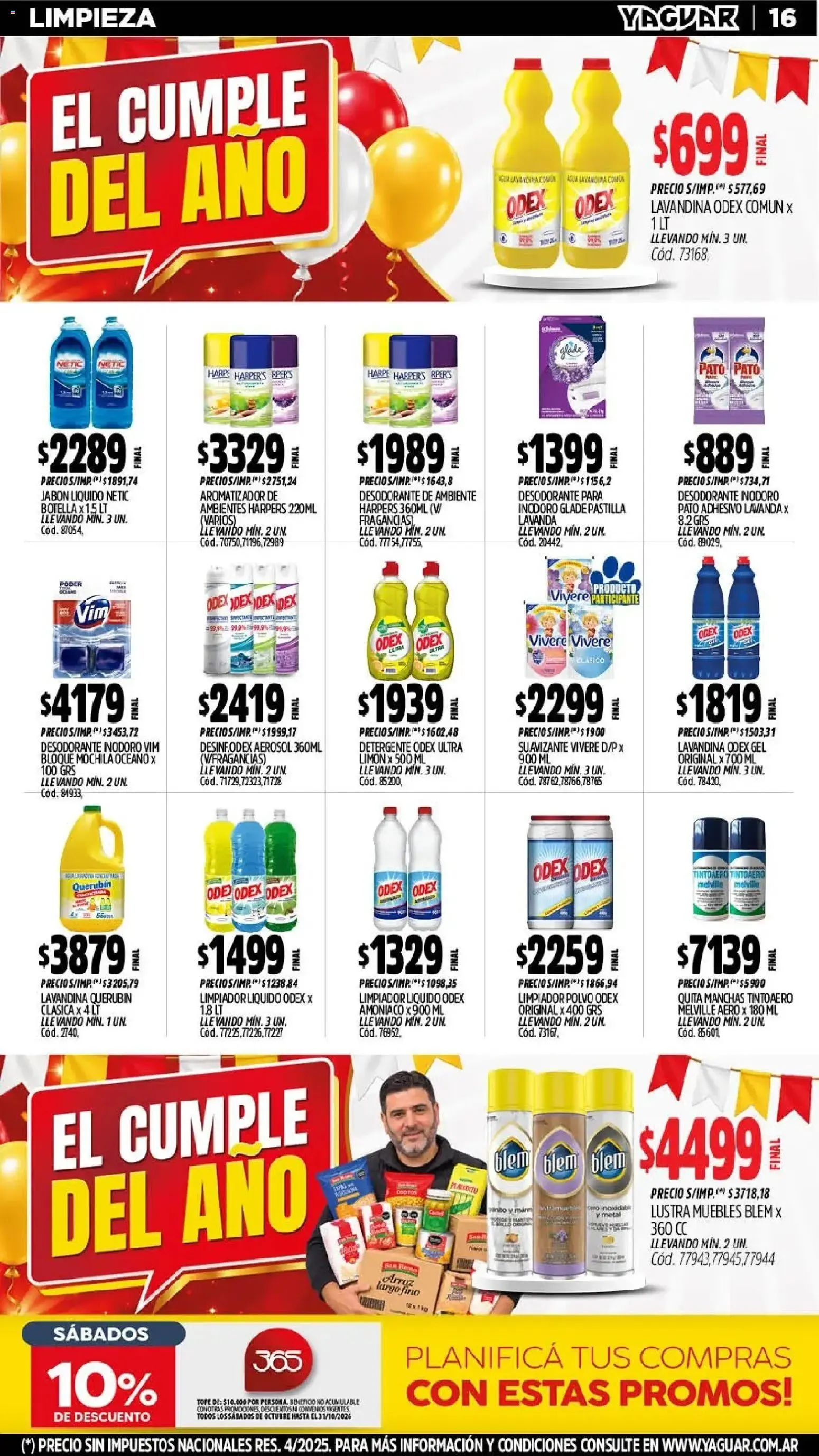 Ofertas de Mayorista Yaguar - El Cumple del Año 38 26 de octubre al 31 de octubre 2026 - Página 17 del catálogo