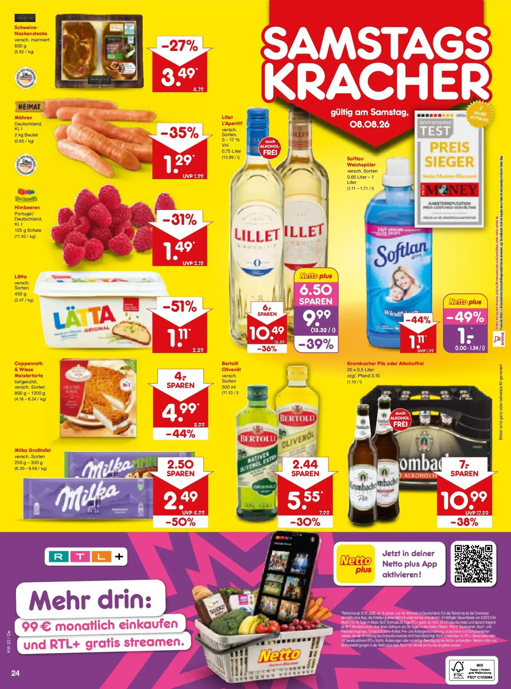 Netto Marken Discount - Super Wochenende Prospekt – von Donnerstag 06.08.2026 bis Samstag 08.08.2026 von 6. August bis 8. August 2026 - Prospekt seite 6