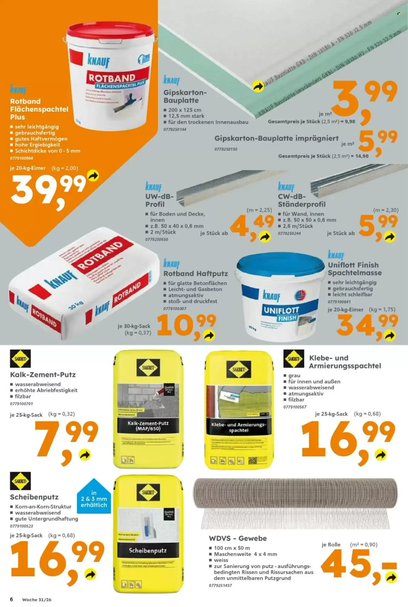 Globus Baumarkt Prospekt woche 31 von 27. Juli bis 1. August 2026 - Prospekt seite 6
