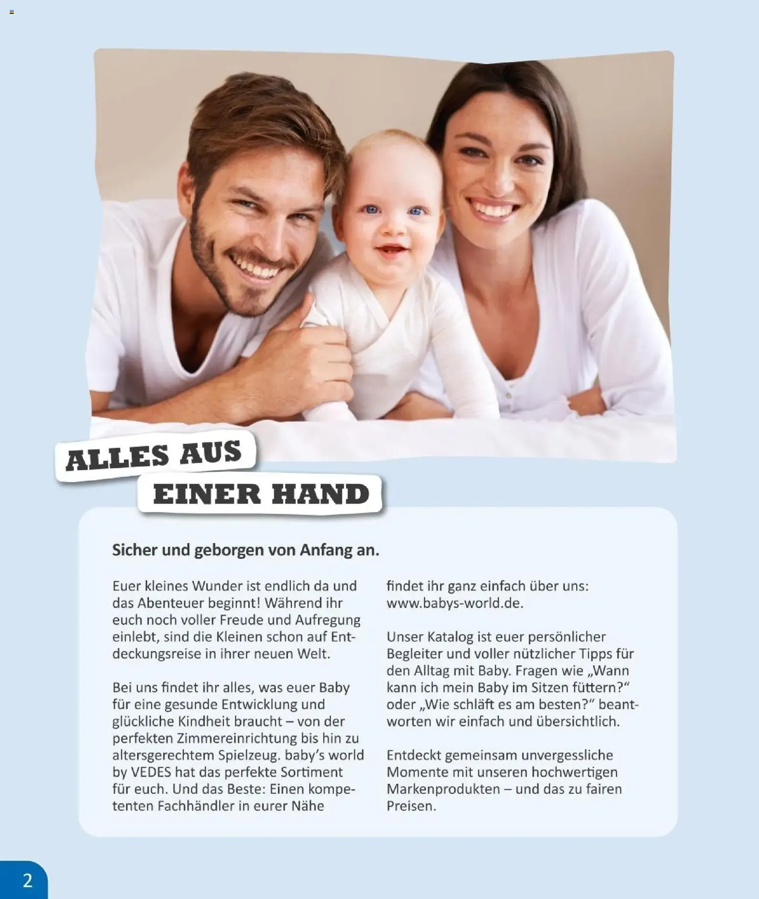 Vedes Baby-Katalog 2/2026 von 22. Juni bis 31. Dezember 2026 - Prospekt seite 2