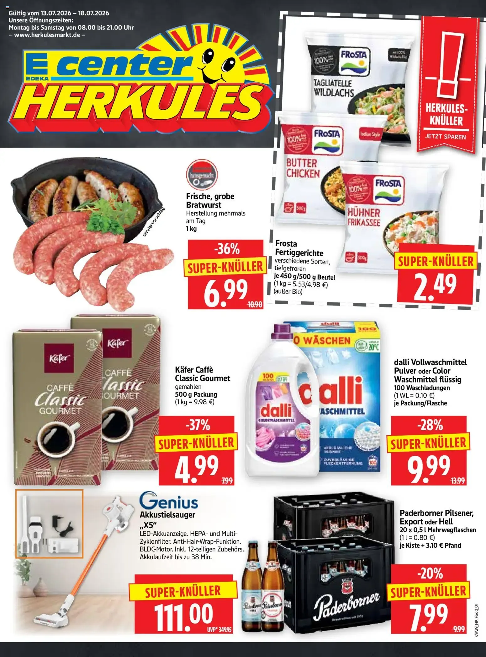 HERKULES Prospekt (ab 13.07.2026) zum Blättern von 13. Juli bis 18. Juli 2026 - Prospekt seite 1